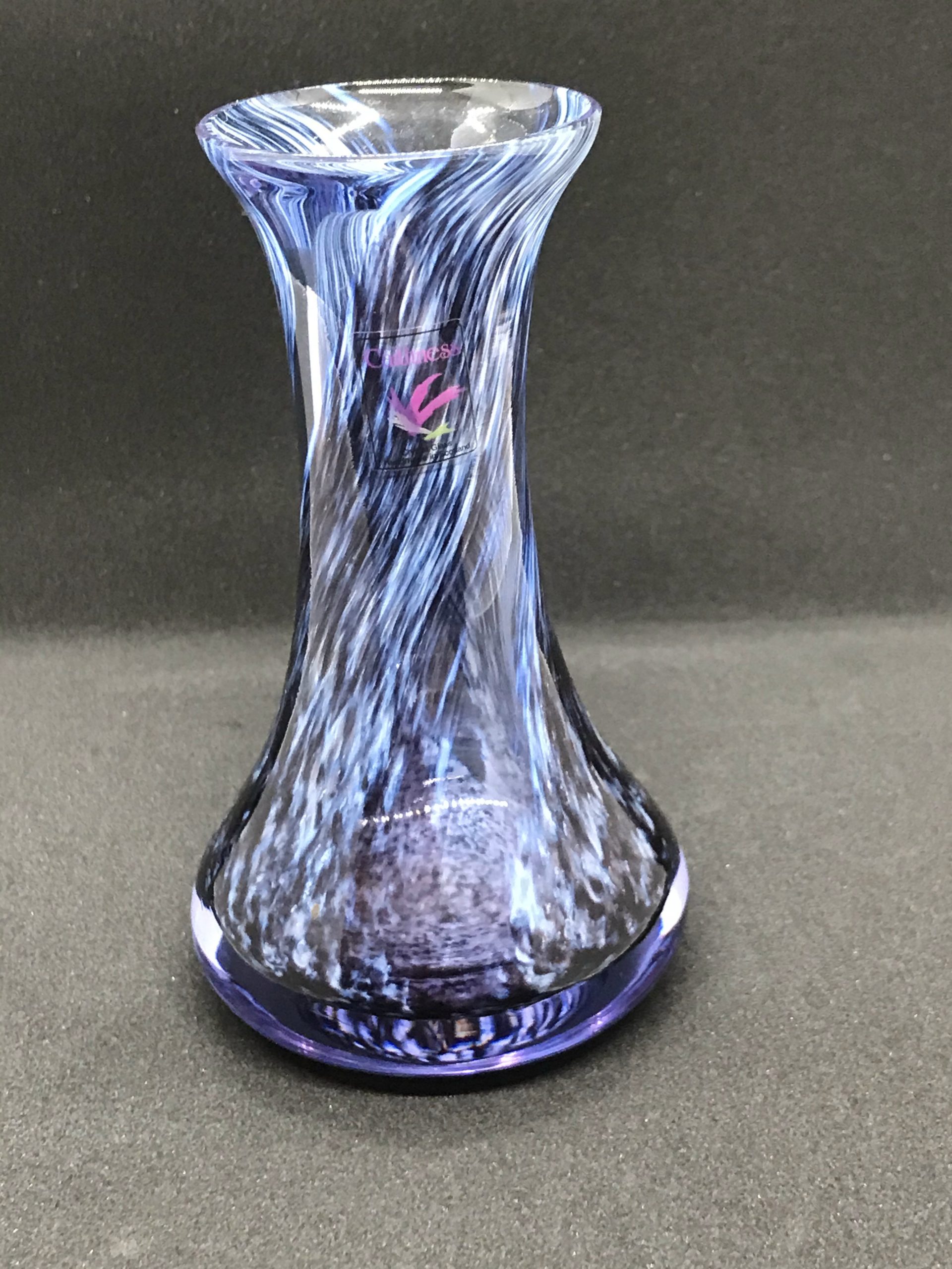 Caithness Vase Dark Blue Vintage Keepsakes
