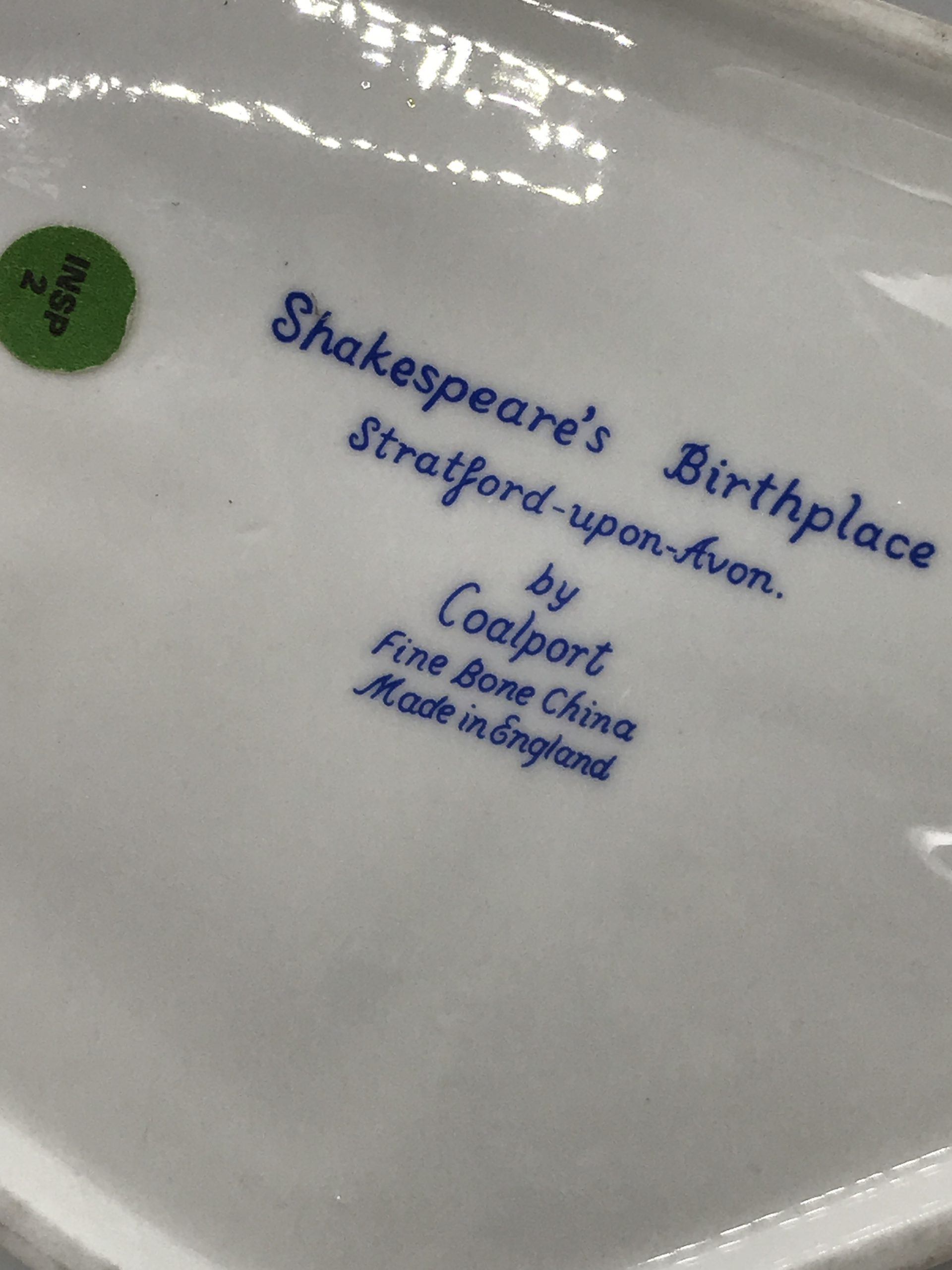 Coalport House Shakespeare's Birthplace 18cm wide