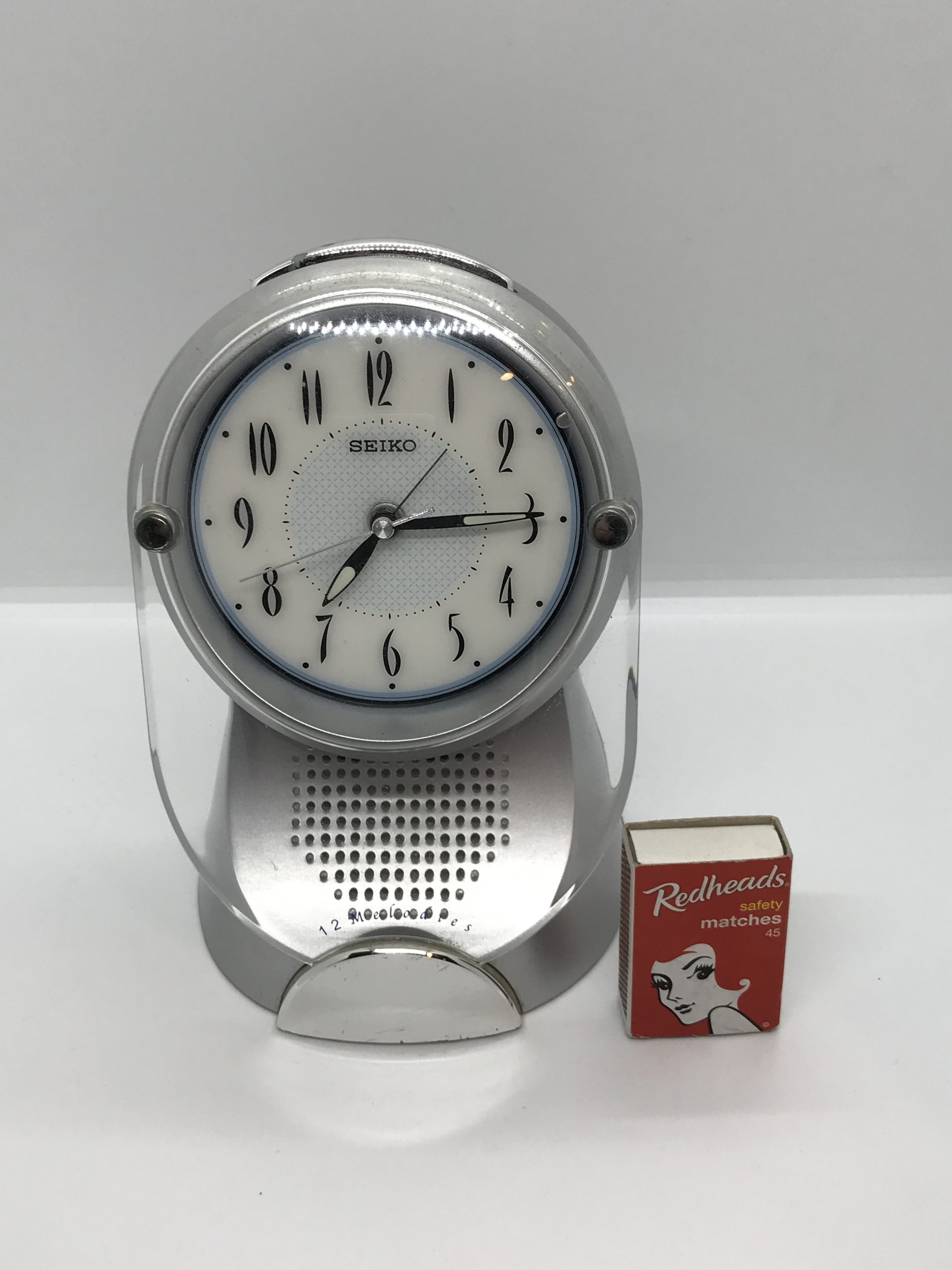 Seiko 12 Melodies Desk Alarm Clock QM732S
