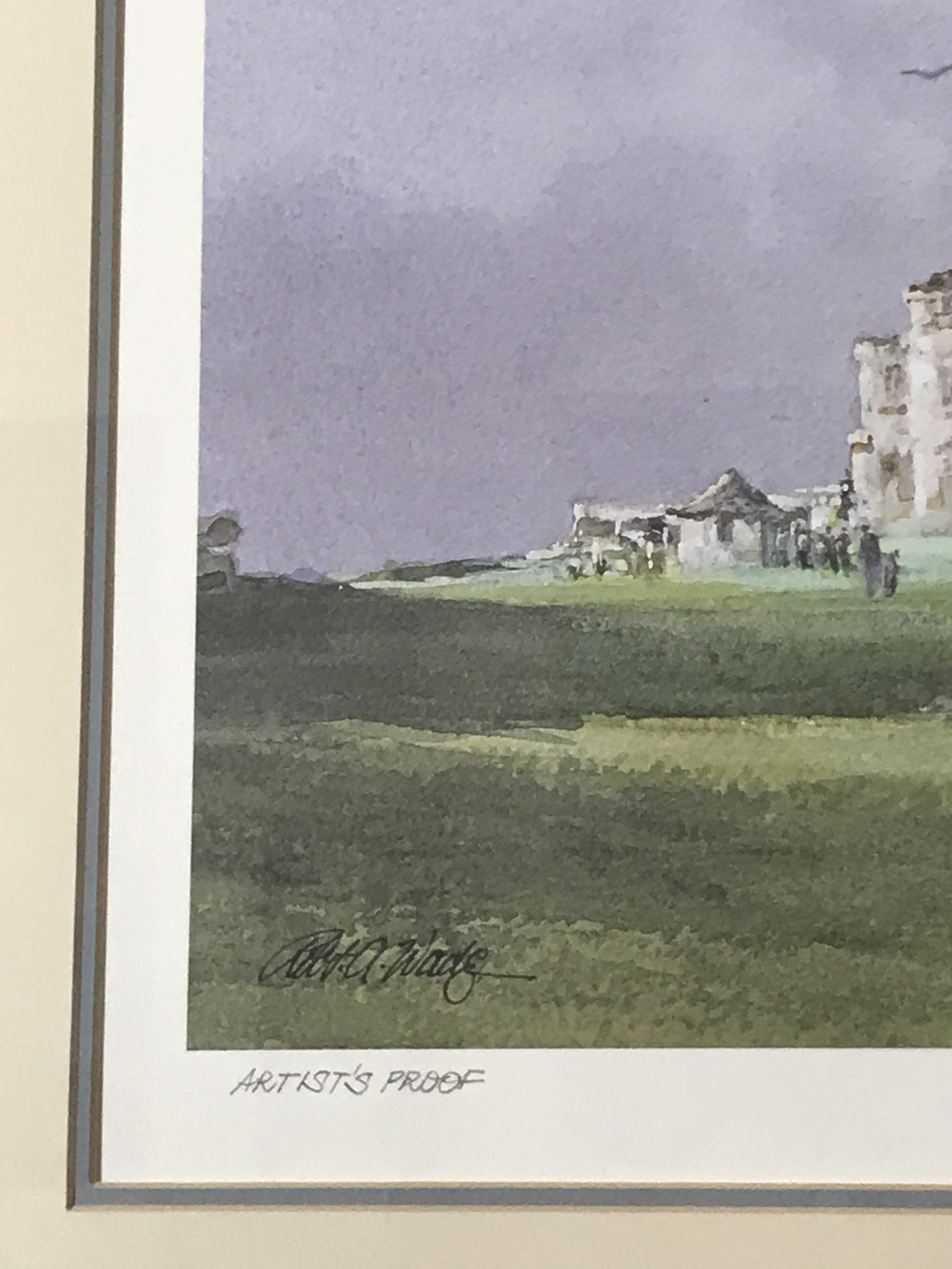 Robert A. Wade Australia, (1930-) The Last Drive St Andrews signed Artists Proof