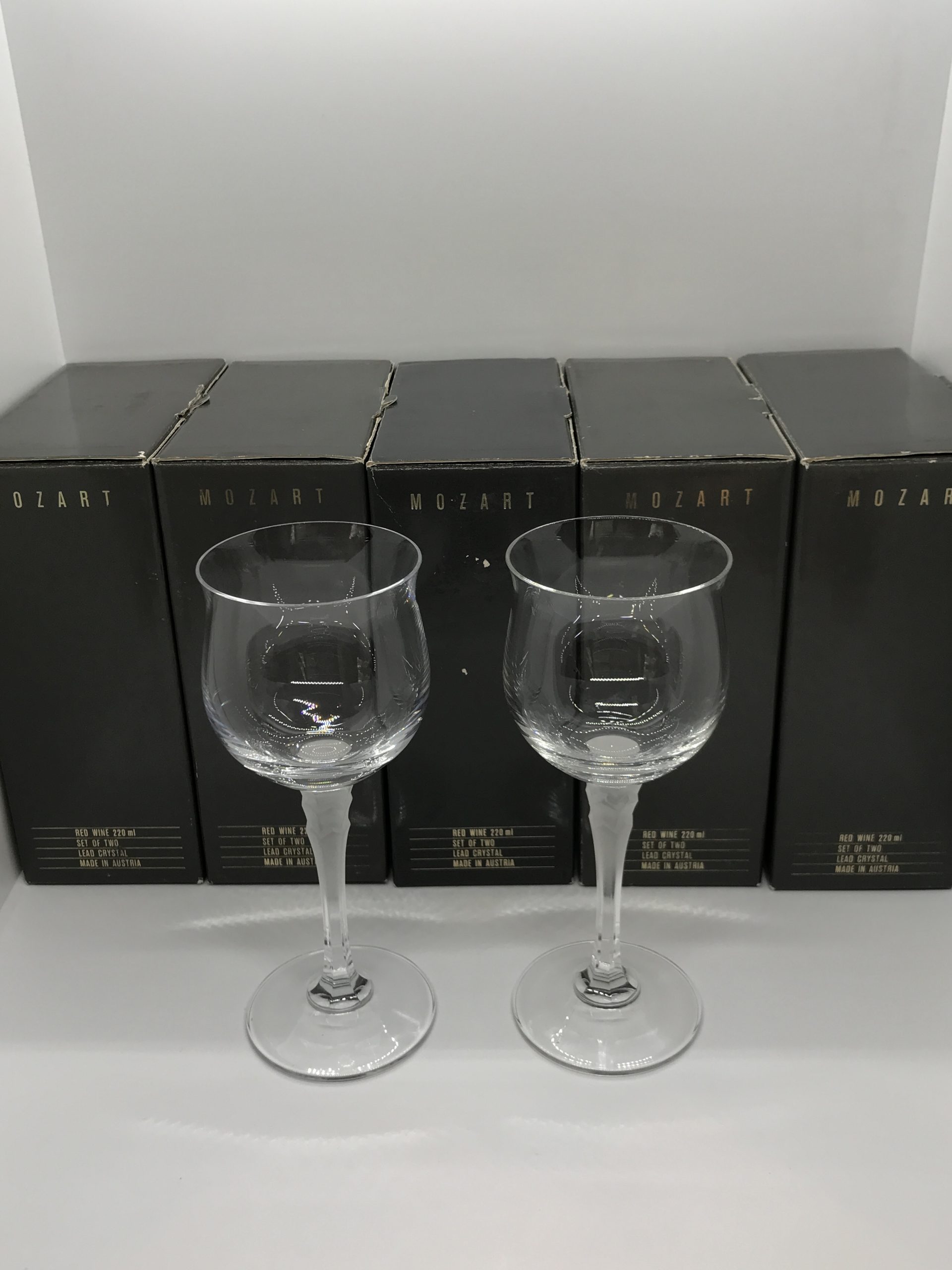 Mozart crystal wine glasses Vintage Keepsakes