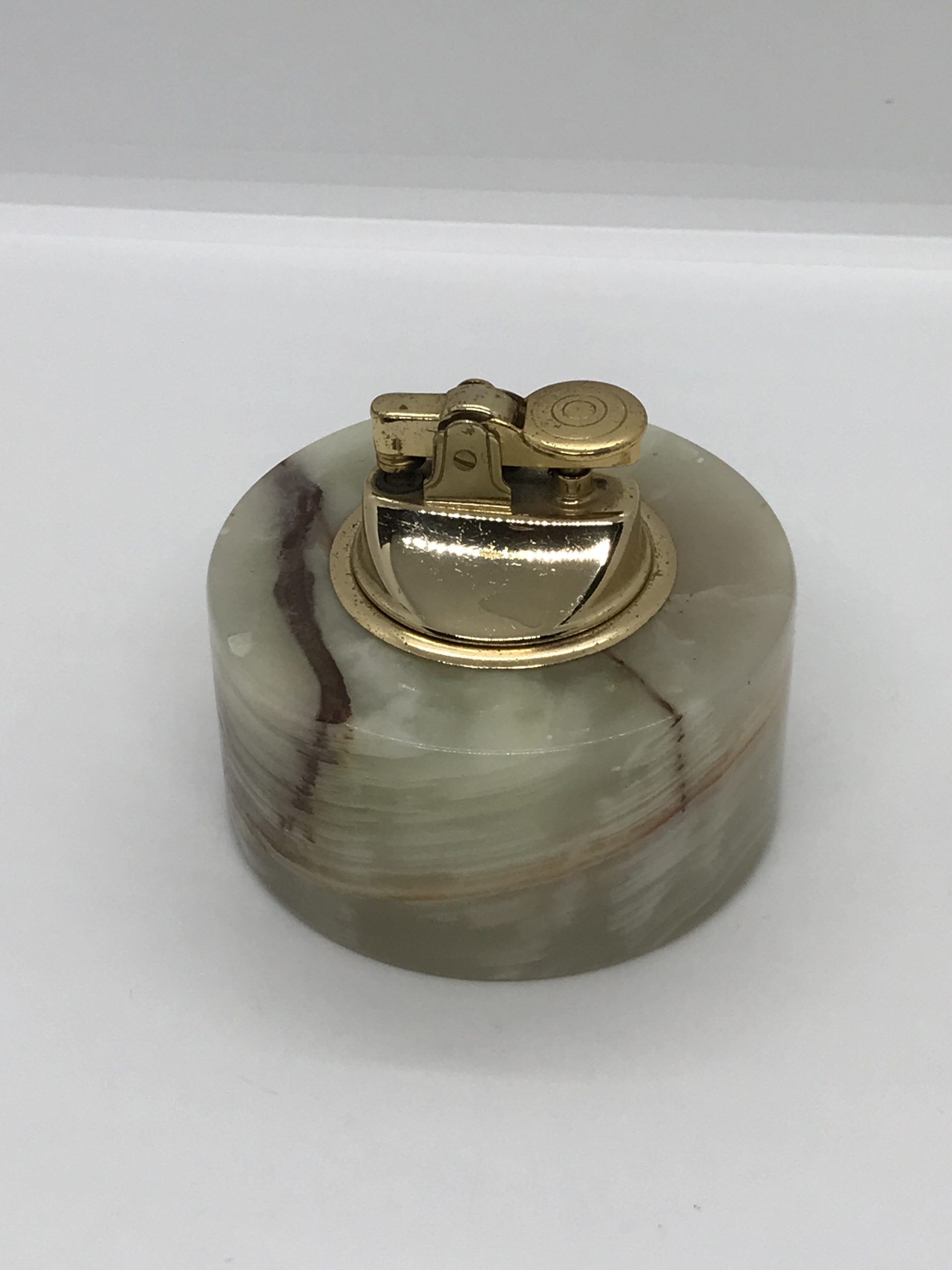 Round Marble Table Lighter Vintage Keepsakes