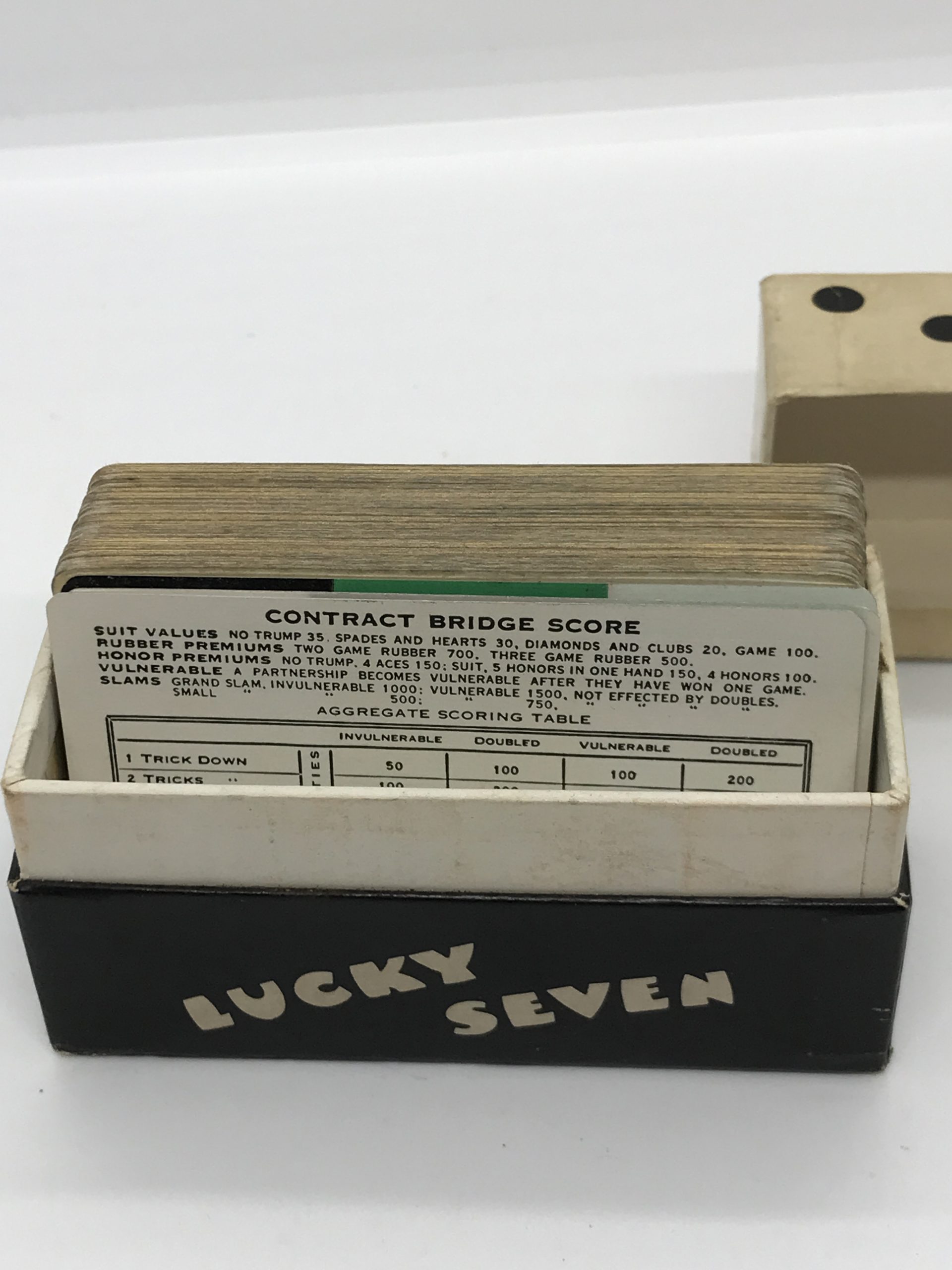 Vintage 1930s Gibson Playing Card Company "Lucky Seven" Contract Bridge Card Game