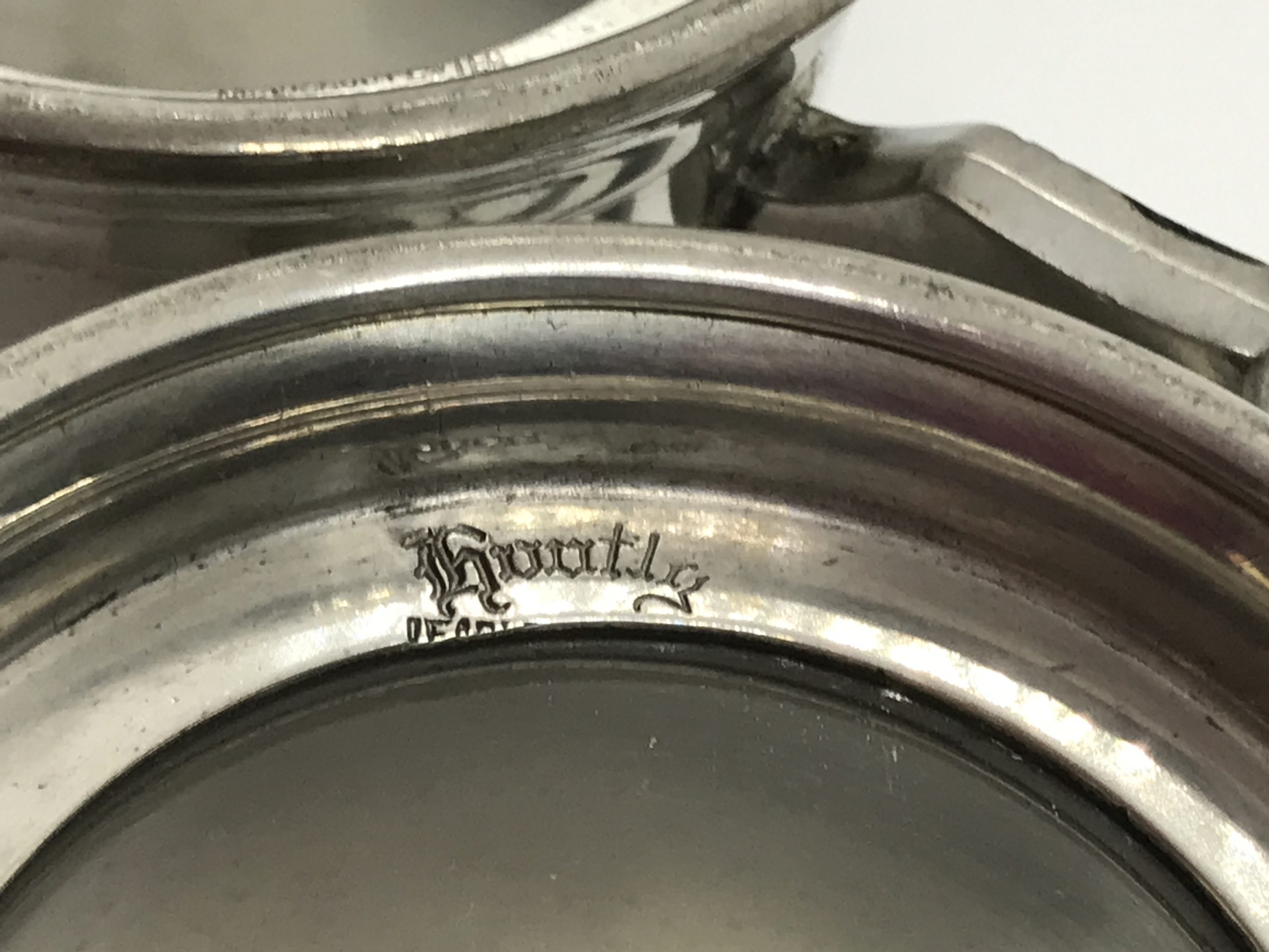 2 x Silcraft Pewter Tankard / Mug with Glass Bottom