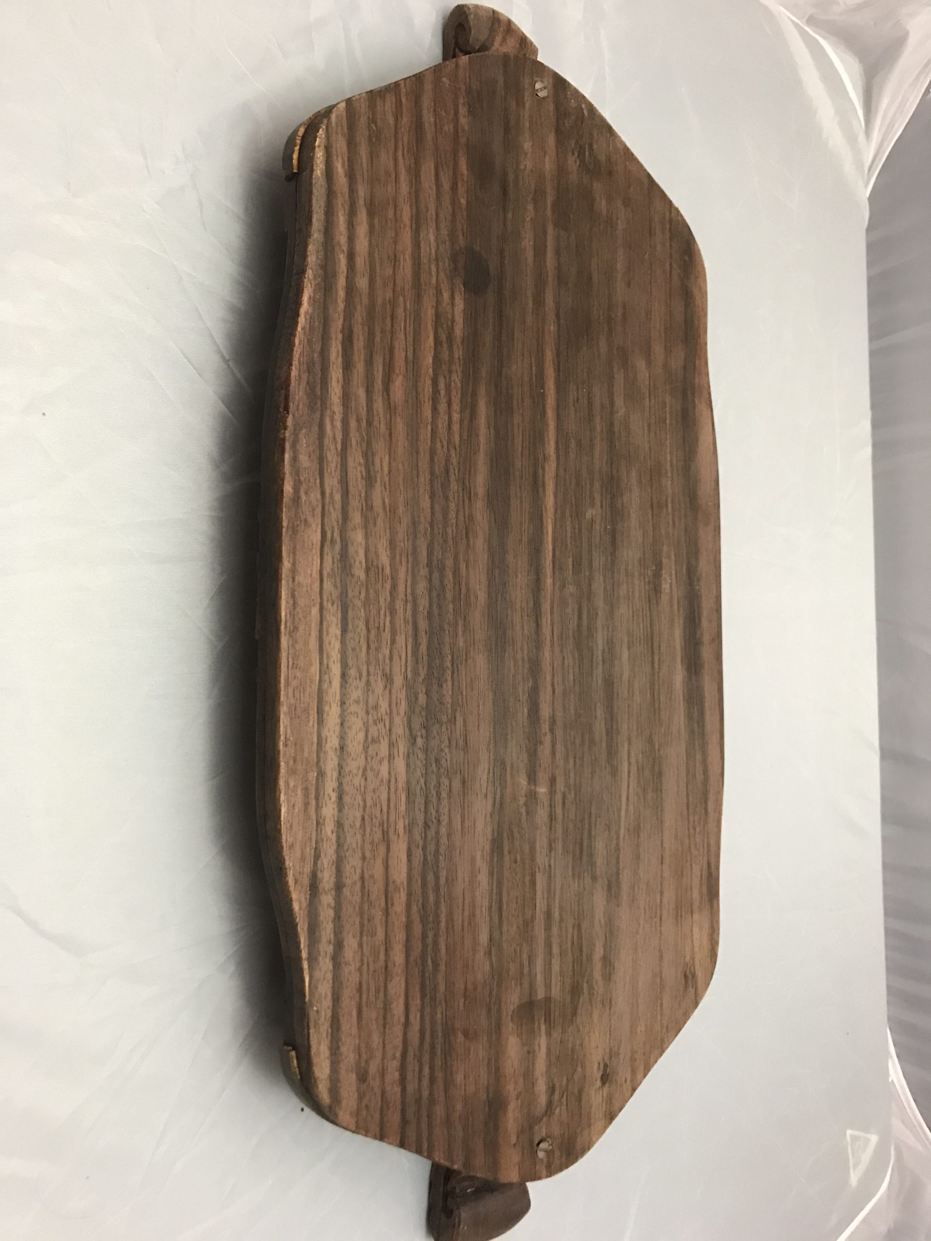 Wooden Tray with carved edge (has been repaired) approx 55x28cm