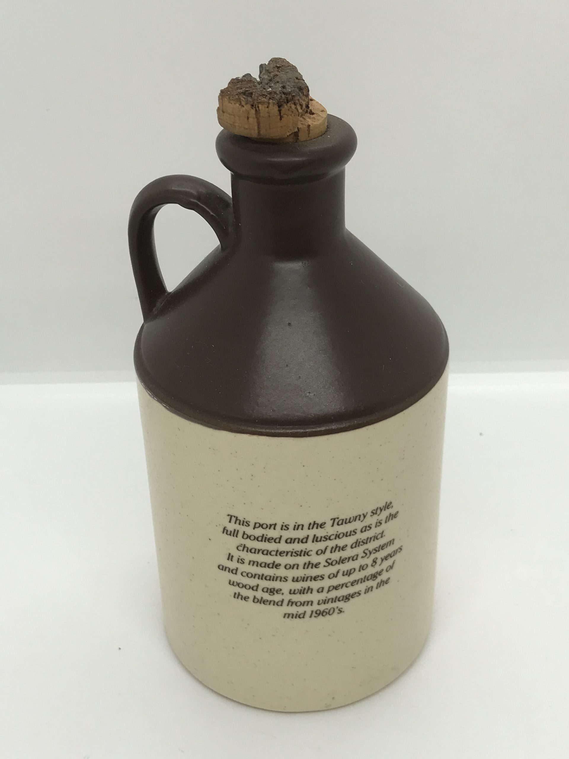Brown Brothers Very Old Port Stoneware Jugs 750ml (Marked Elischer on bottom) Vintage Keepsakes