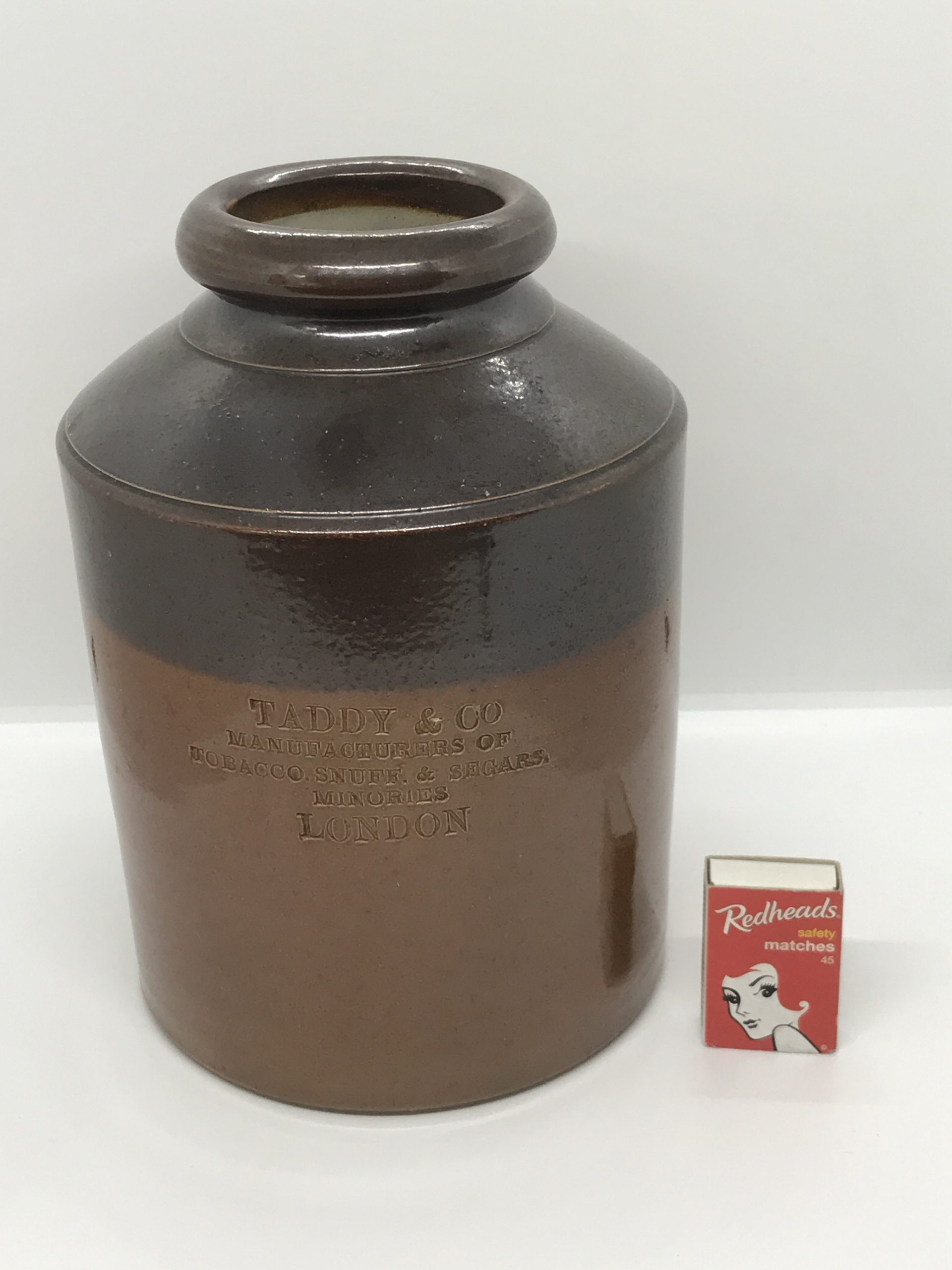 Old Taddy & Co Stoneware Tobacco Jar (22cm tall)