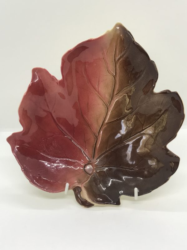 Royal WInton Autumn Tone Leaf Plate 23cm long Made in England