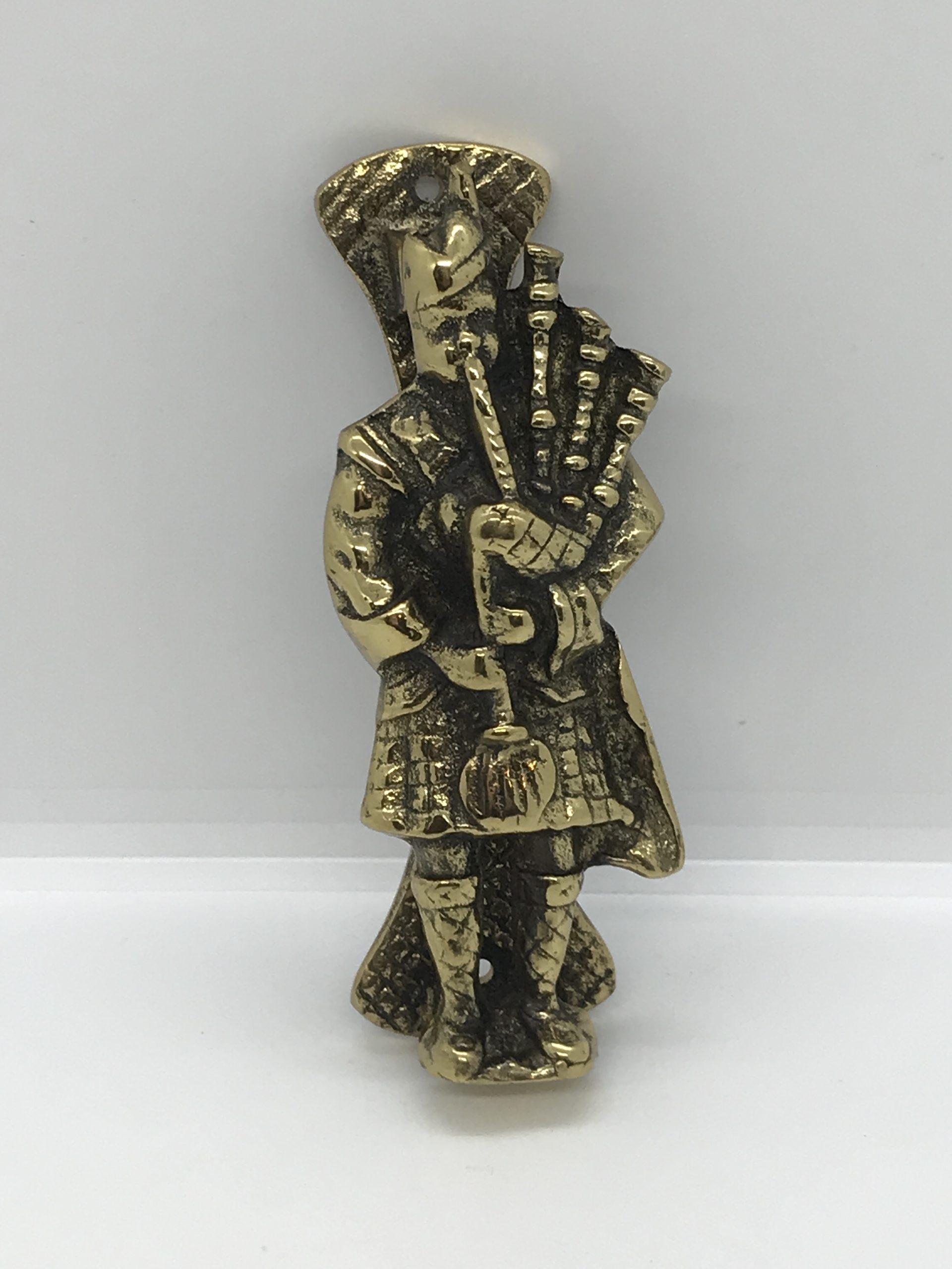 Brass Bagpiper Door Knocker