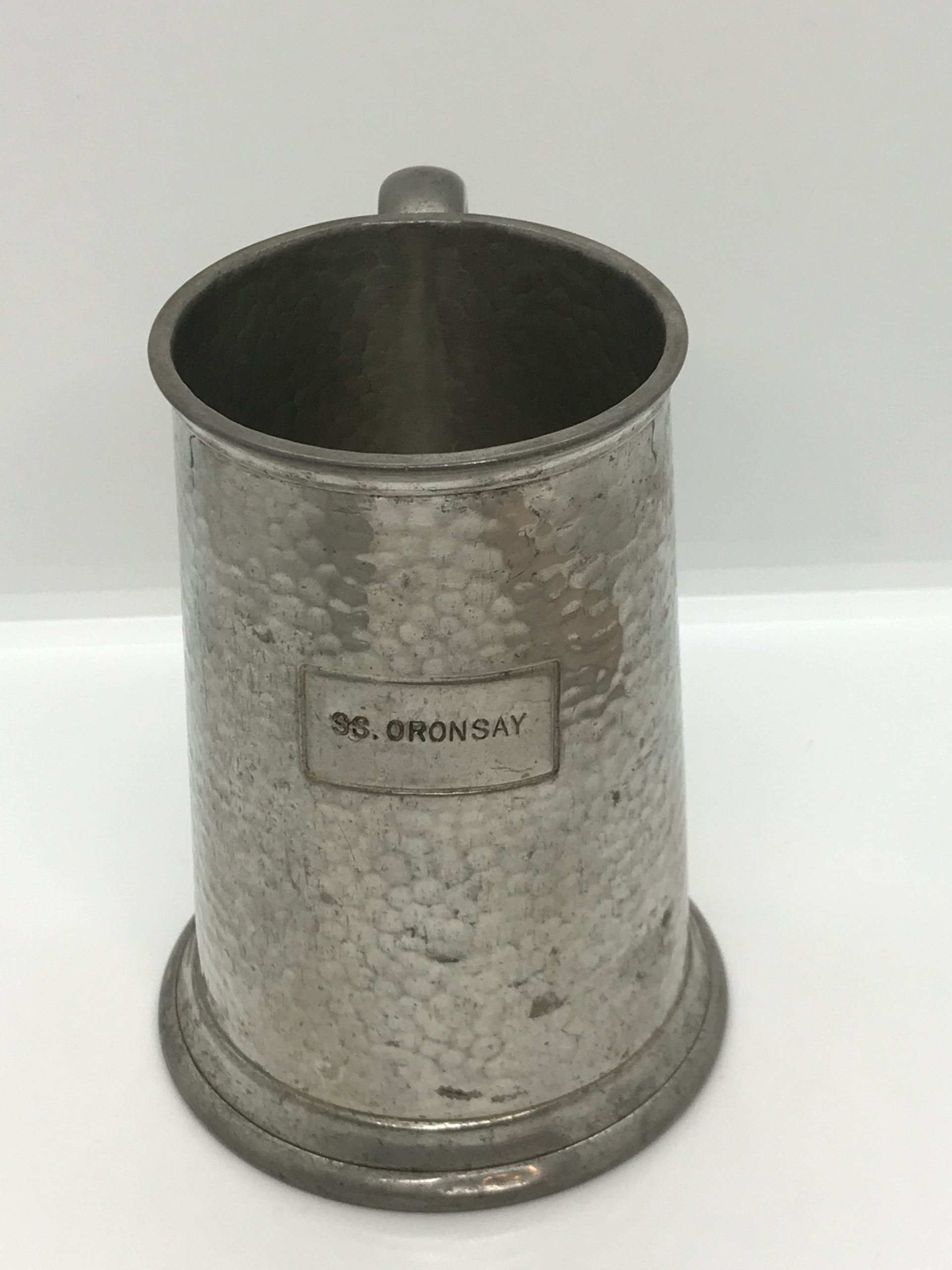 Civic Pewter Tankard hammered effect (Made in England) engraged SS