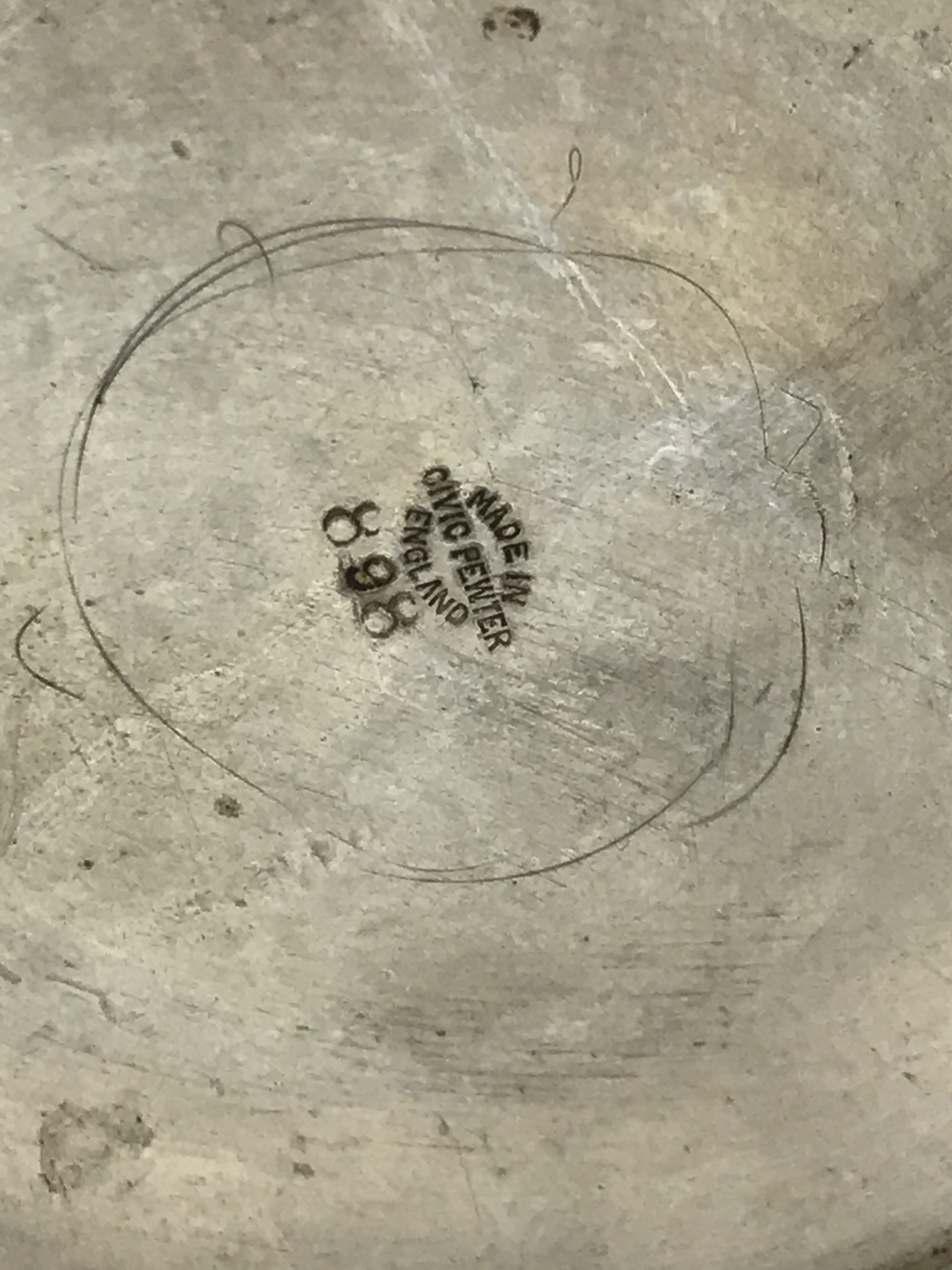 Civic Pewter Tankard hammered effect (Made in England) engraged SS