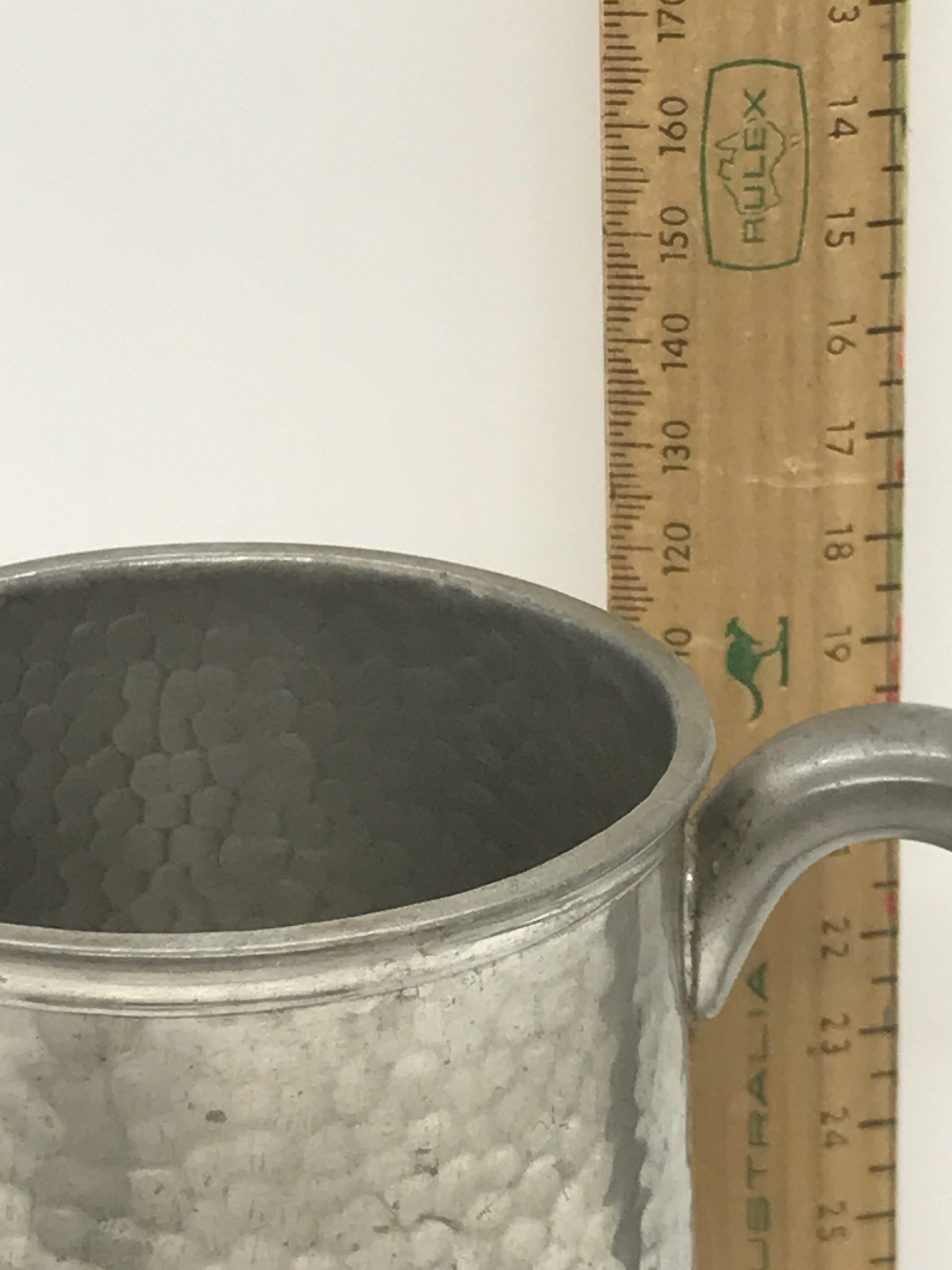 Civic Pewter Tankard hammered effect (Made in England) engraged SS