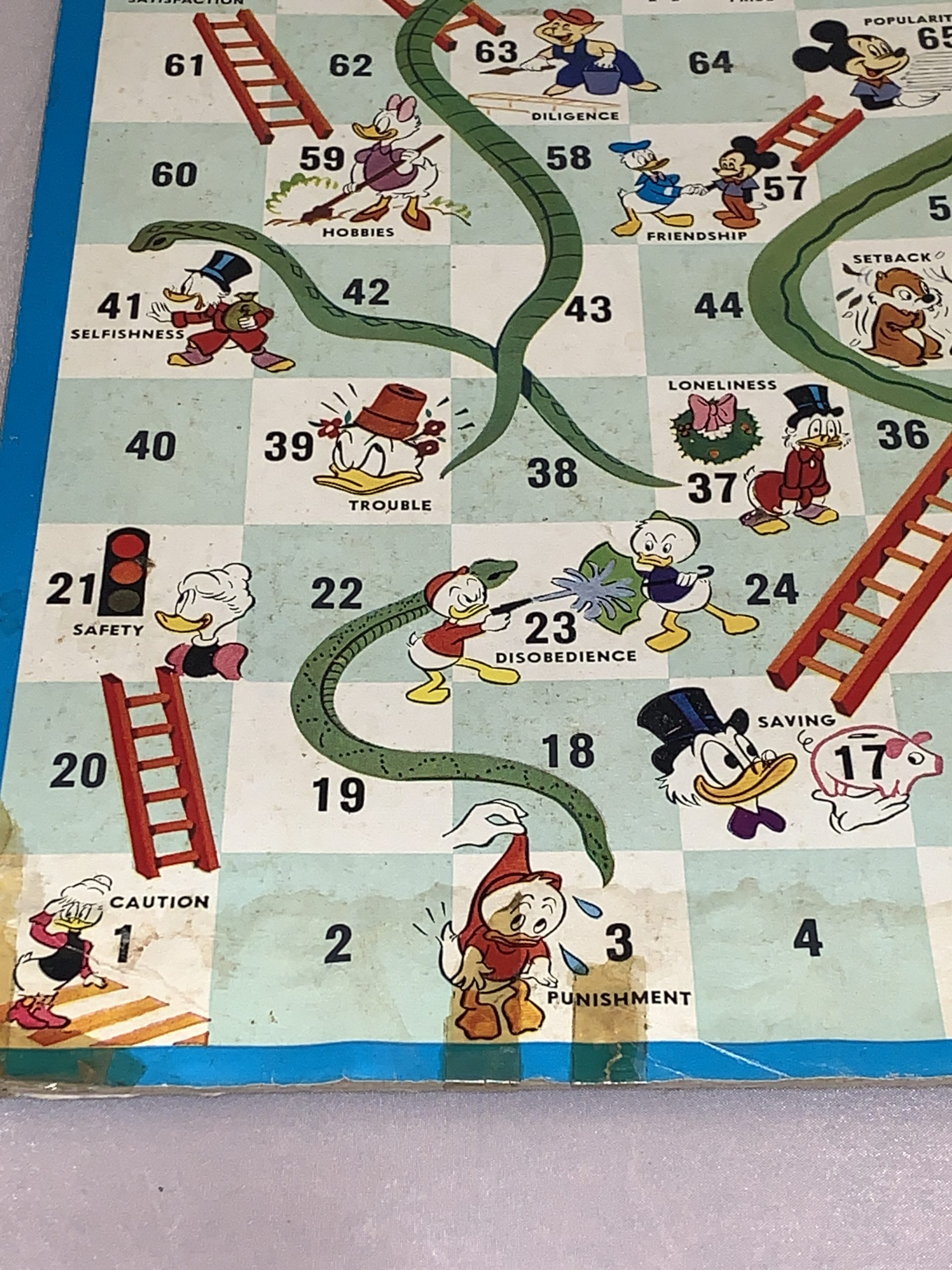 Vintage Disney - Snakes and Ladders Board (condition as pictured ...