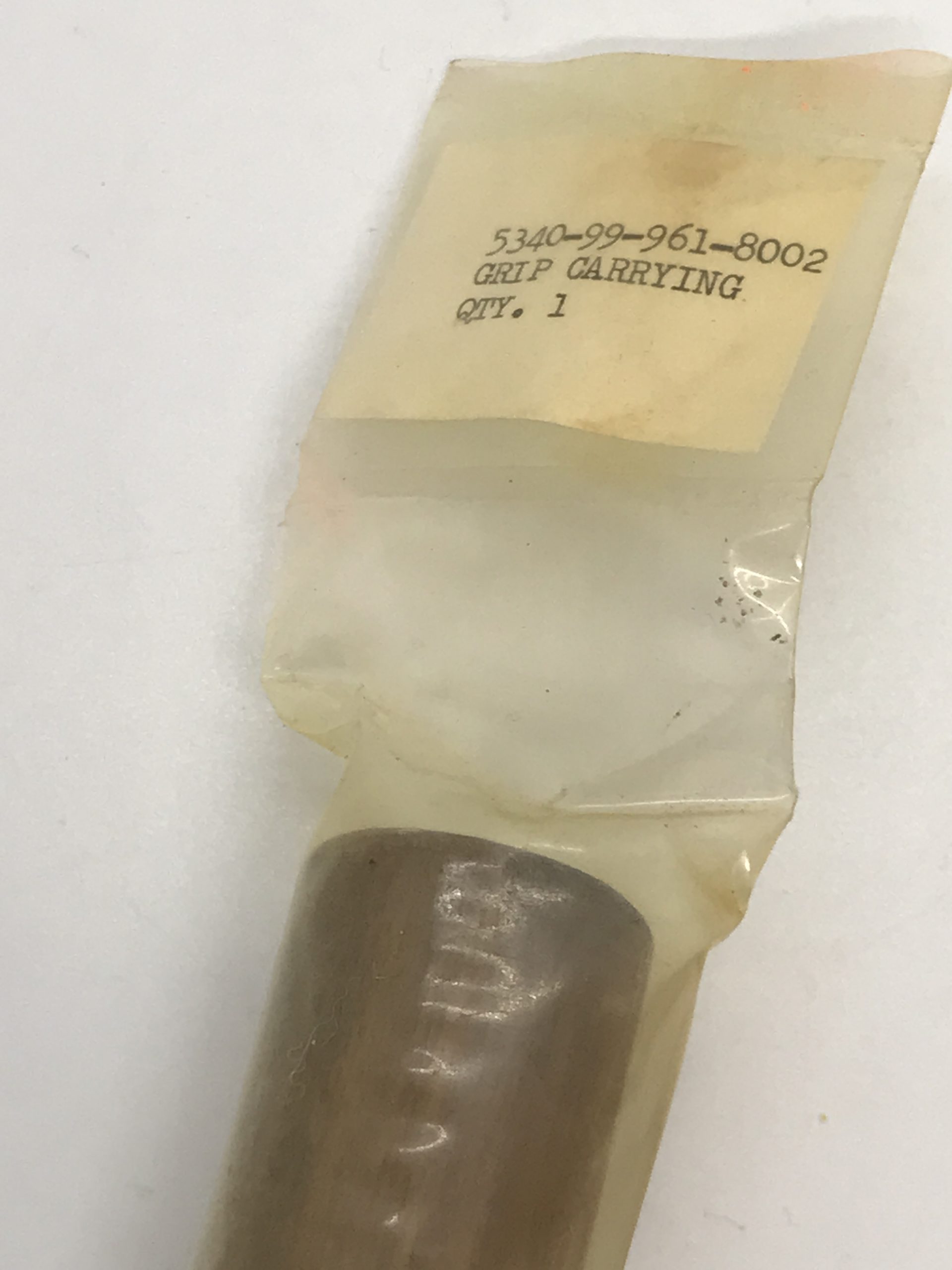 WW II Bren Gun Carrying Wooden Grip Handle 5430-99-961-8002 (NOS-Sealed Bag)