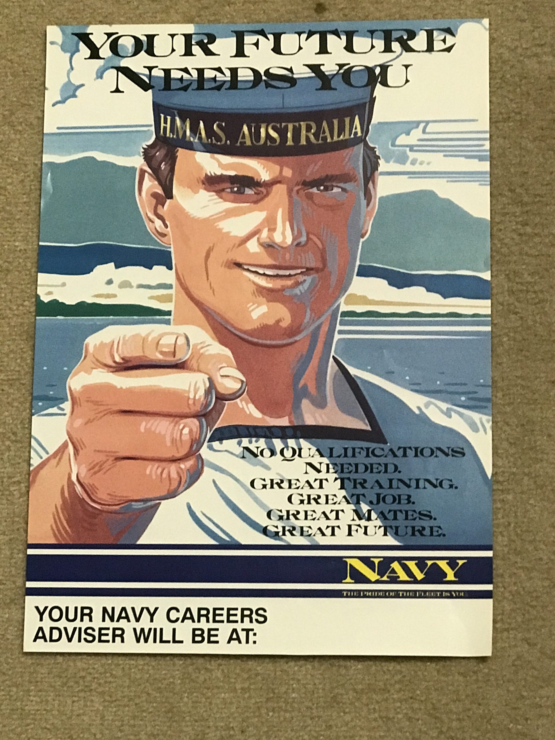 Your Future needs You - Navy Careers Poster 42cm x 30cm