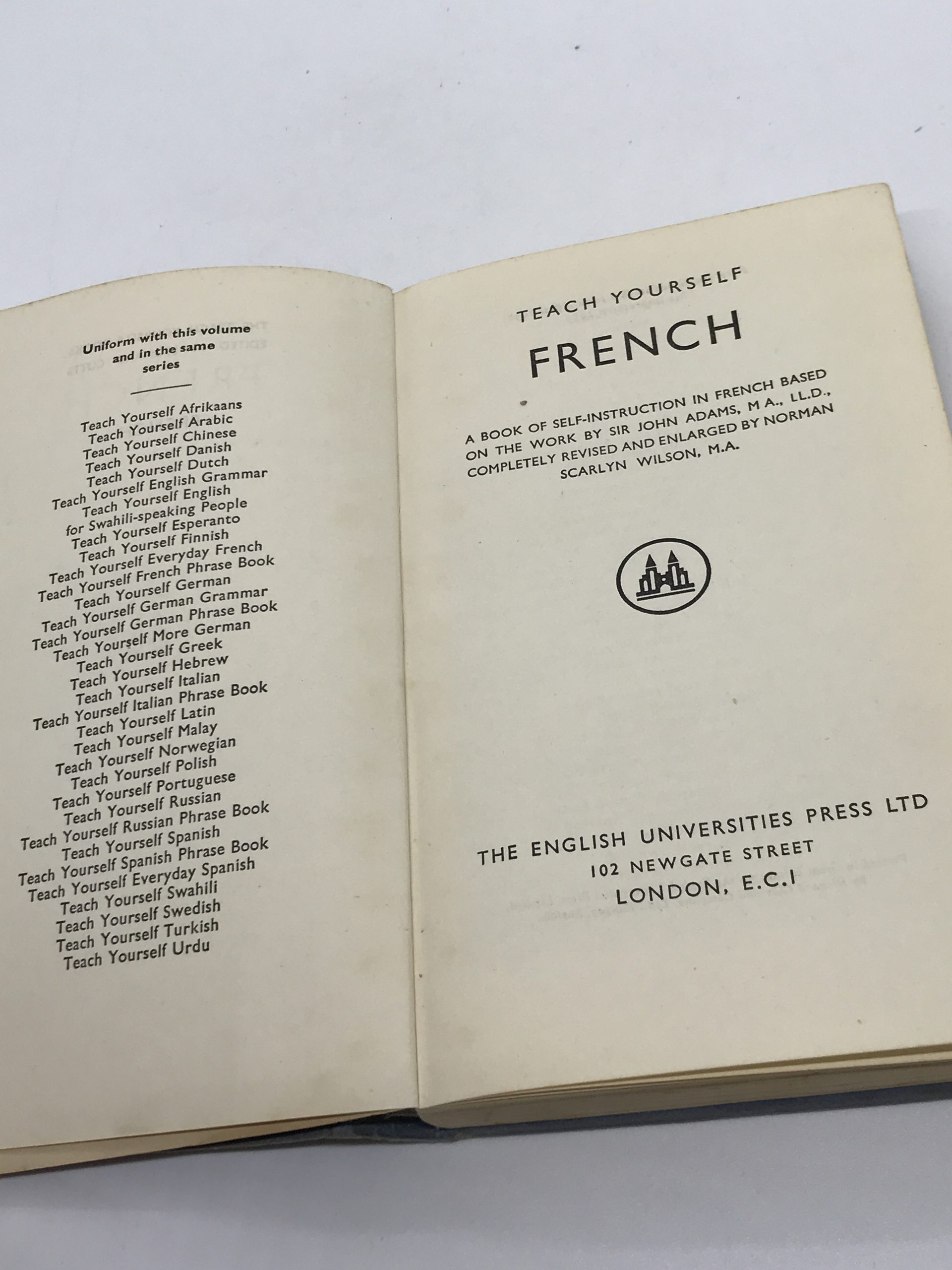 Teach Yourself Books French 1959 - Vintage Keepsakes