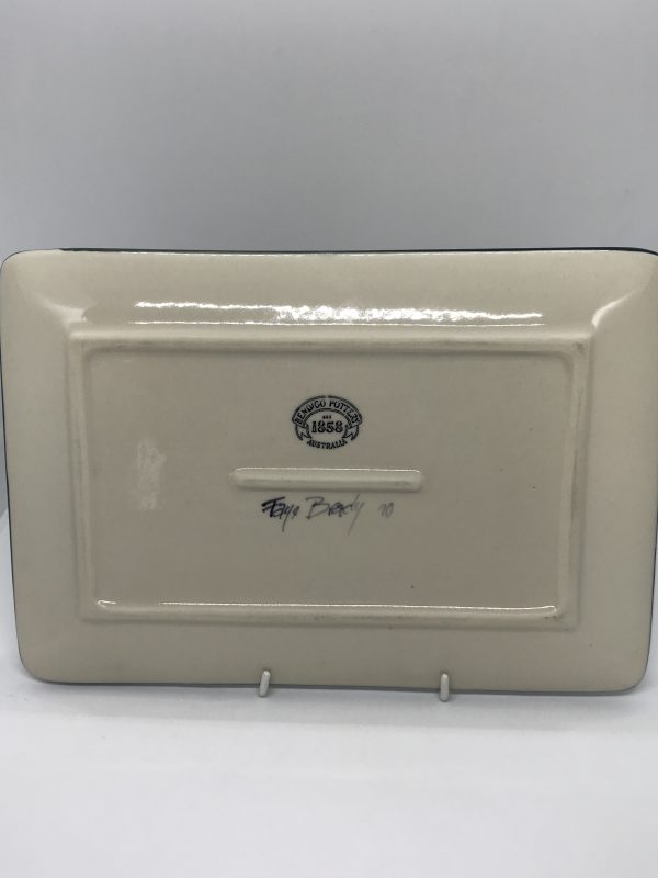 Bendigo Pottery Rectangular Platter signed Faye Brady 30x20cm Vintage