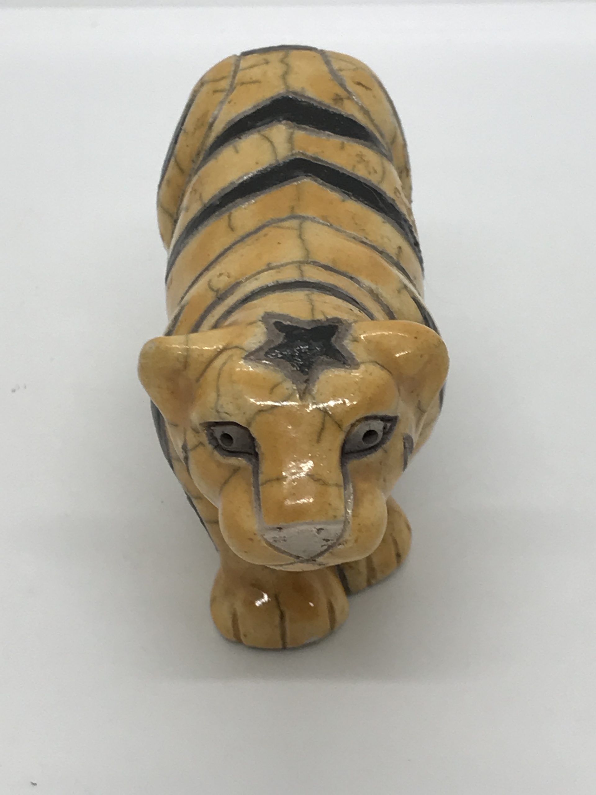 Raku Pottery Tiger Vintage Keepsakes