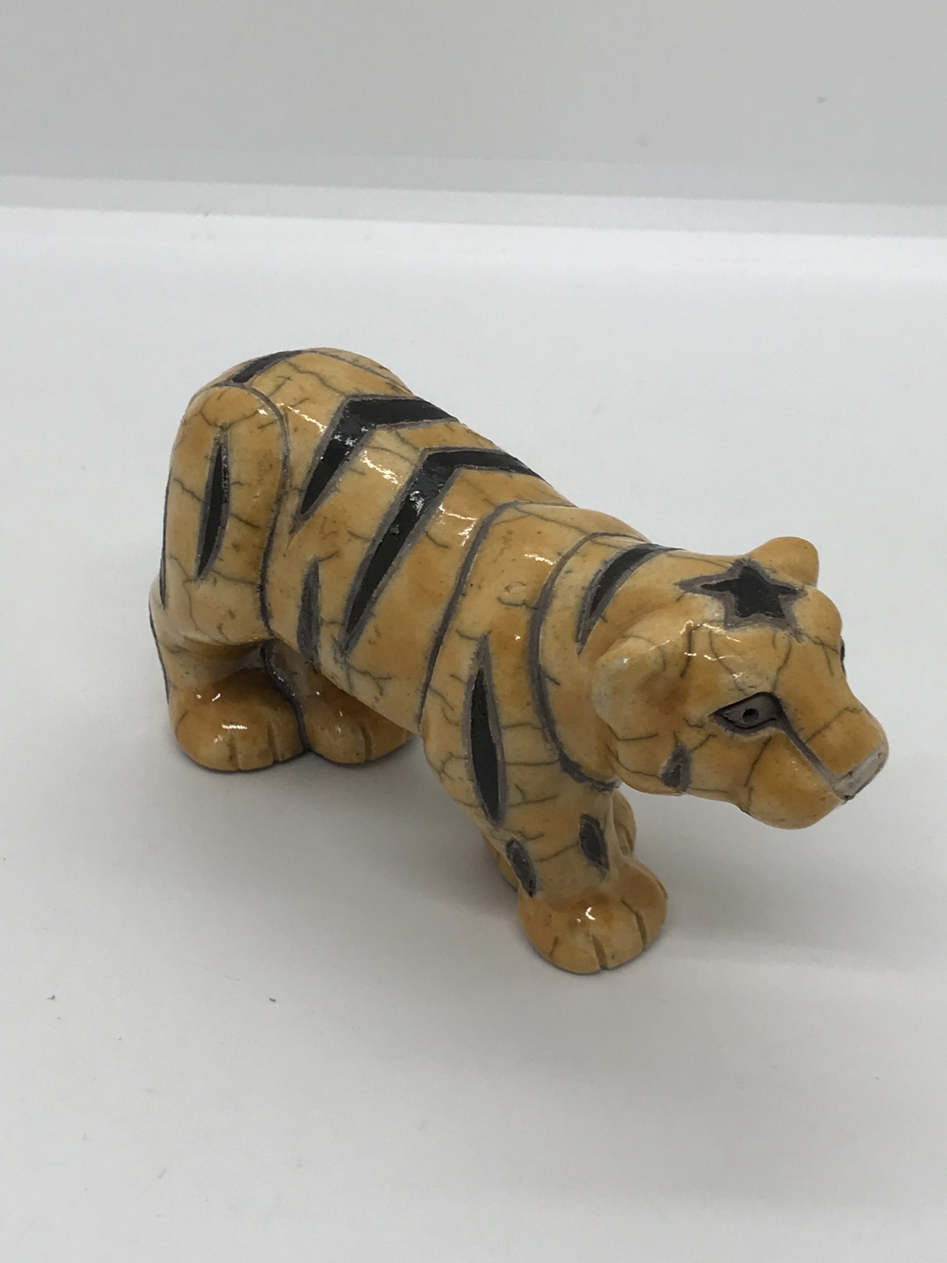 Raku Pottery Tiger Vintage Keepsakes