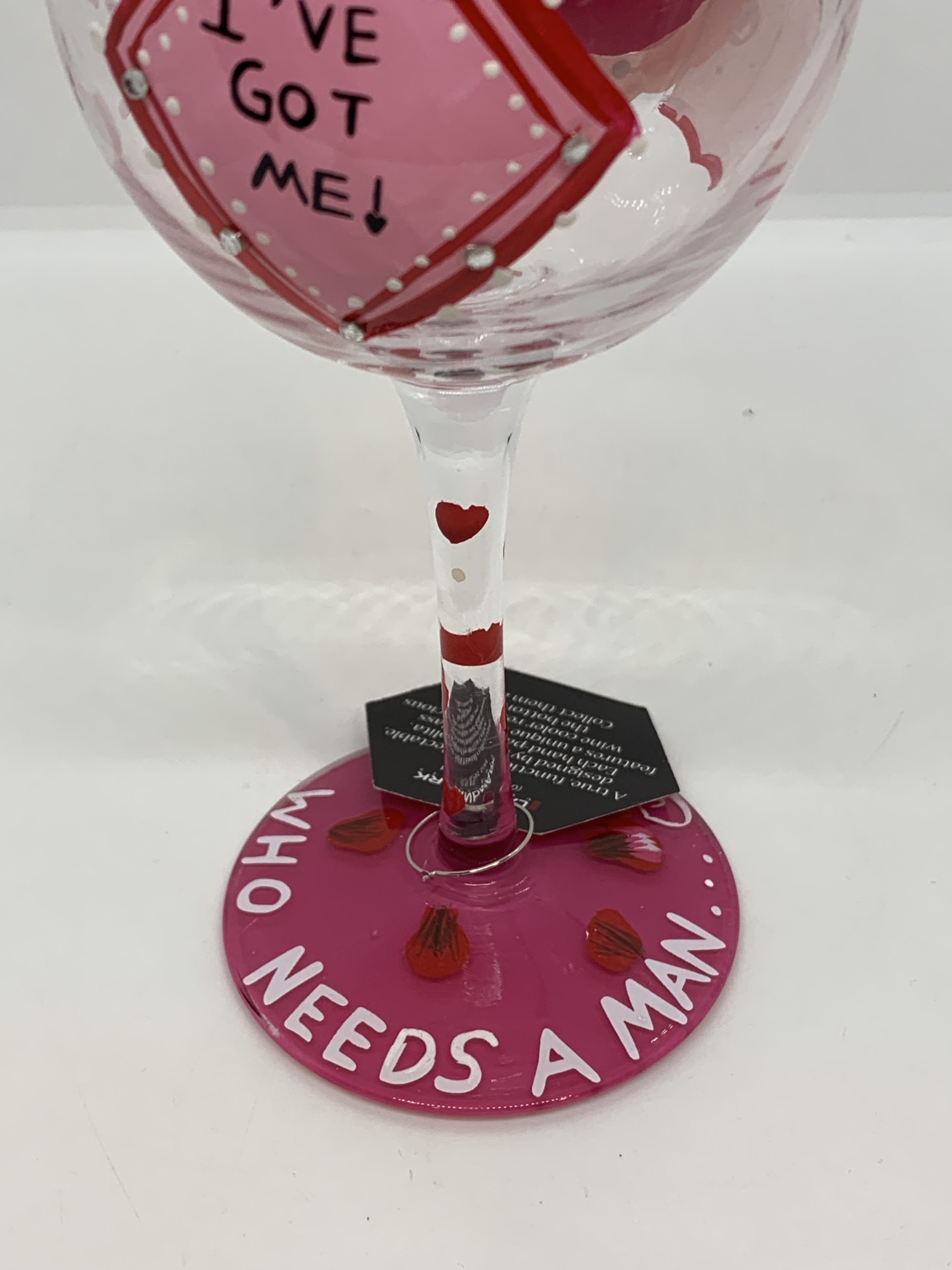 Lolita Who Needs a Man Gift boxed wine glass