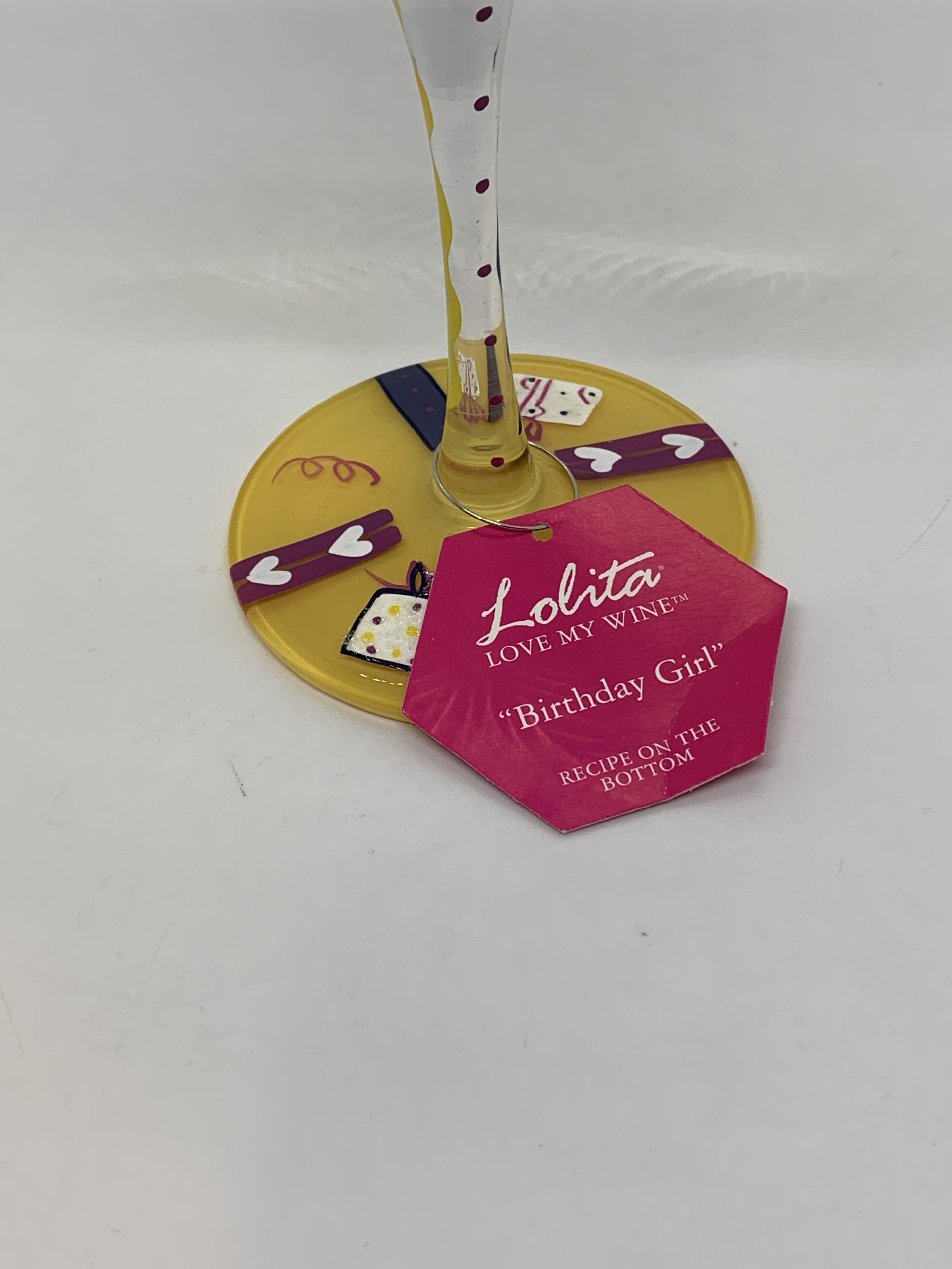 Lolita Birthday Girl Wine Glass - Hand Painted
