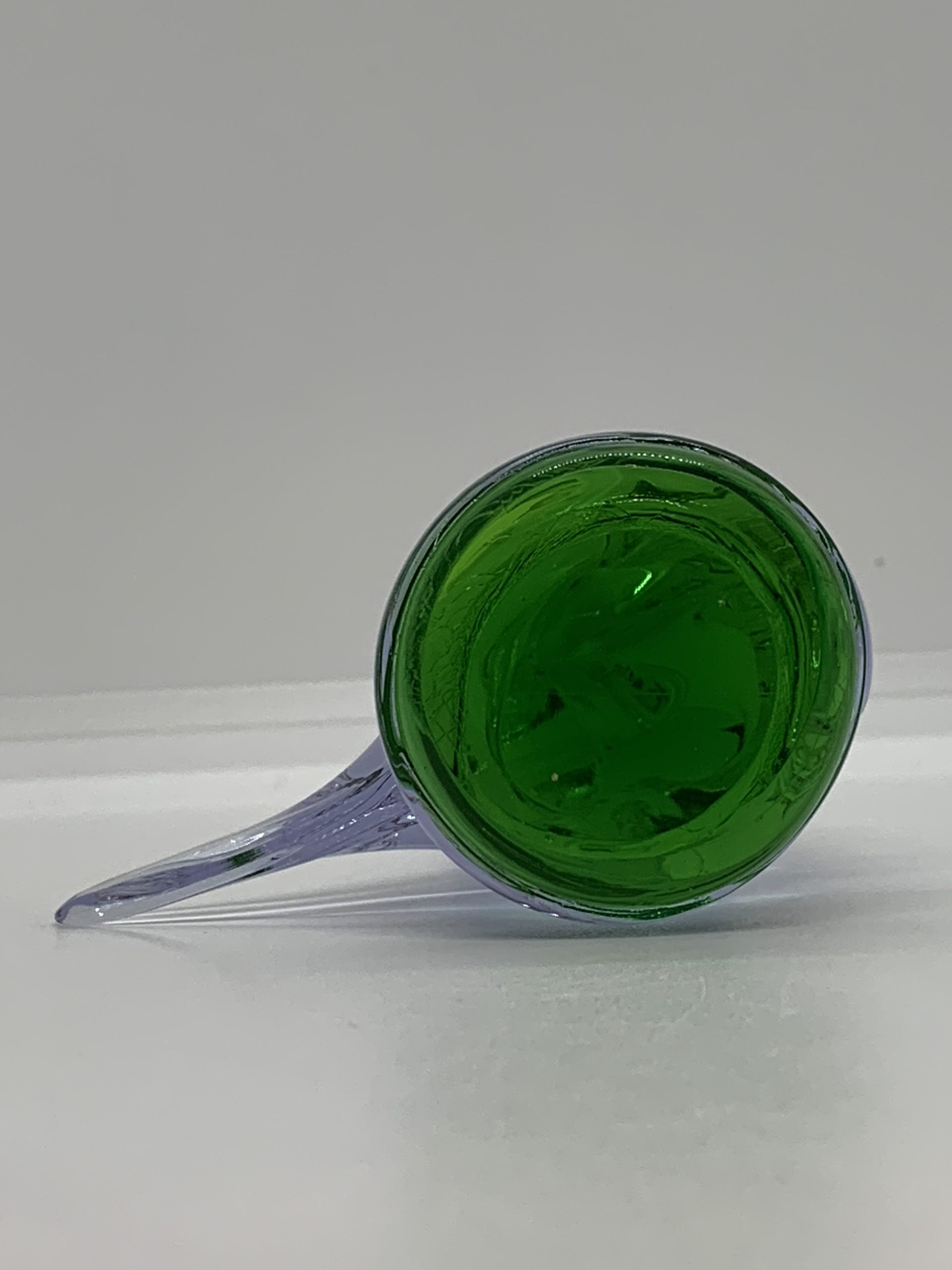 Glass Duckling Colour Changing Neodymium Alexandrite 12cm high (Czech - possibly Zeleny Brod)