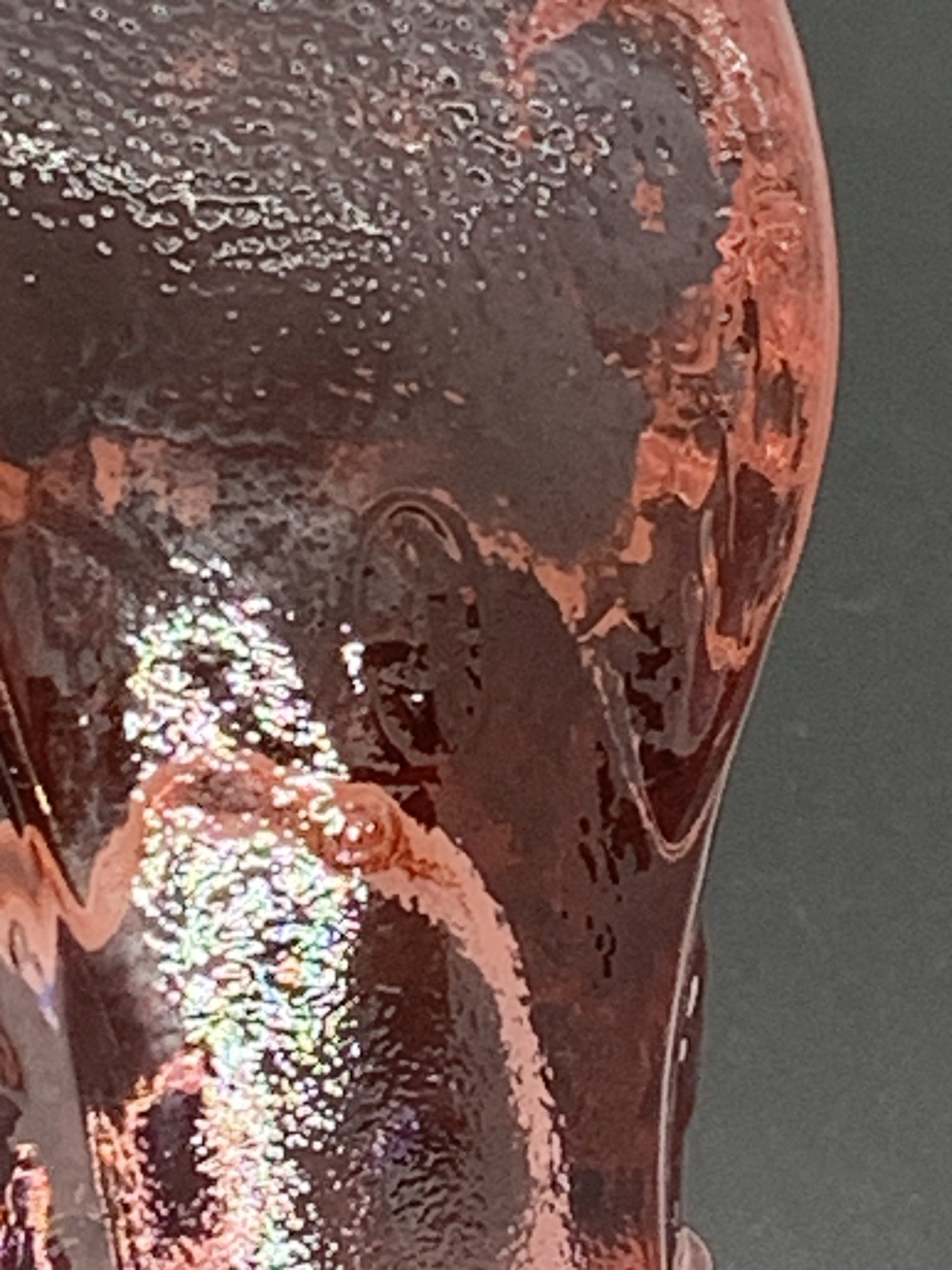 Fenton Cranberry Glass Shoe with Roses