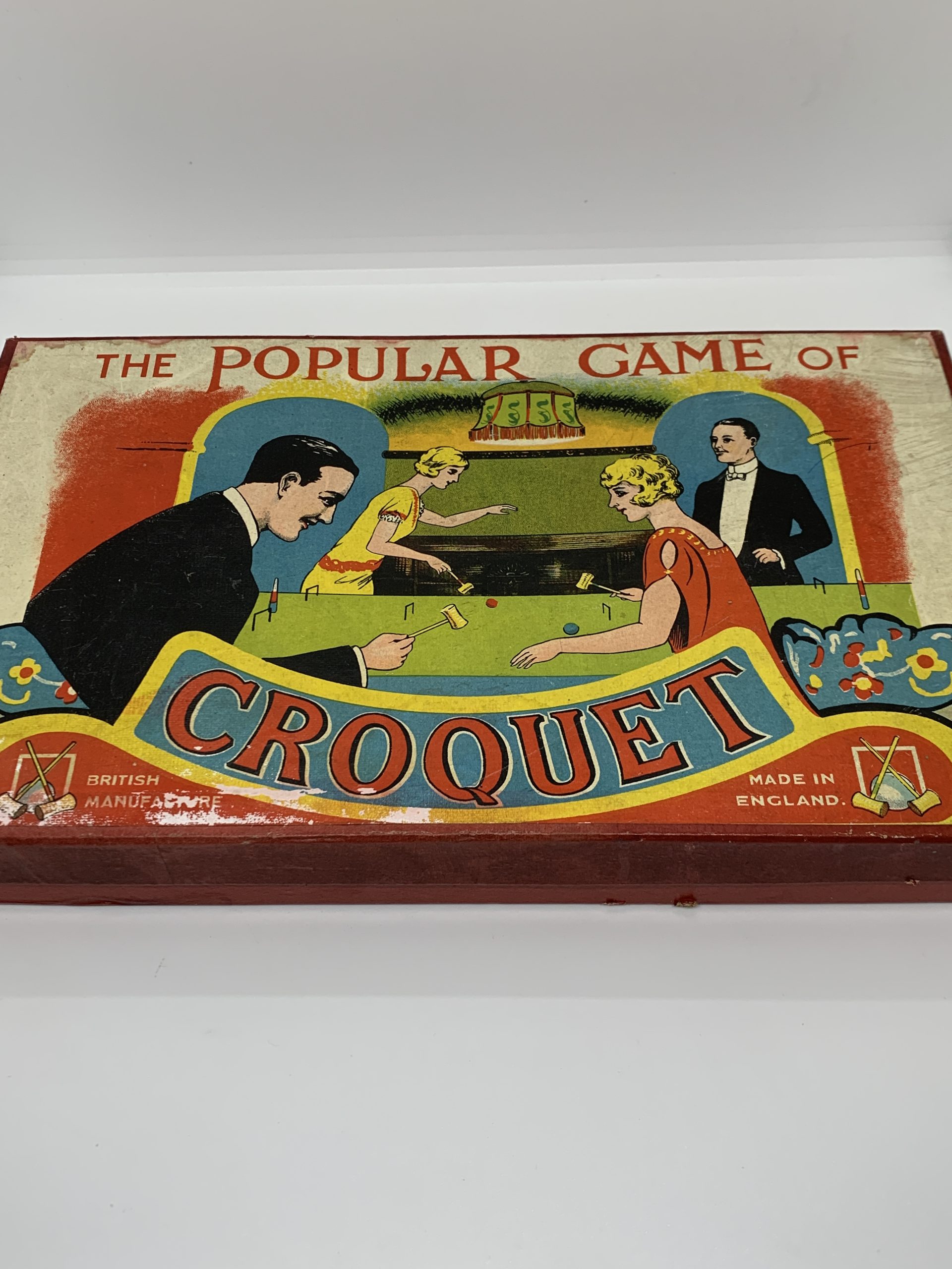 1920s The Popular Game of (Table Top) Croquet Set (missing two balls)