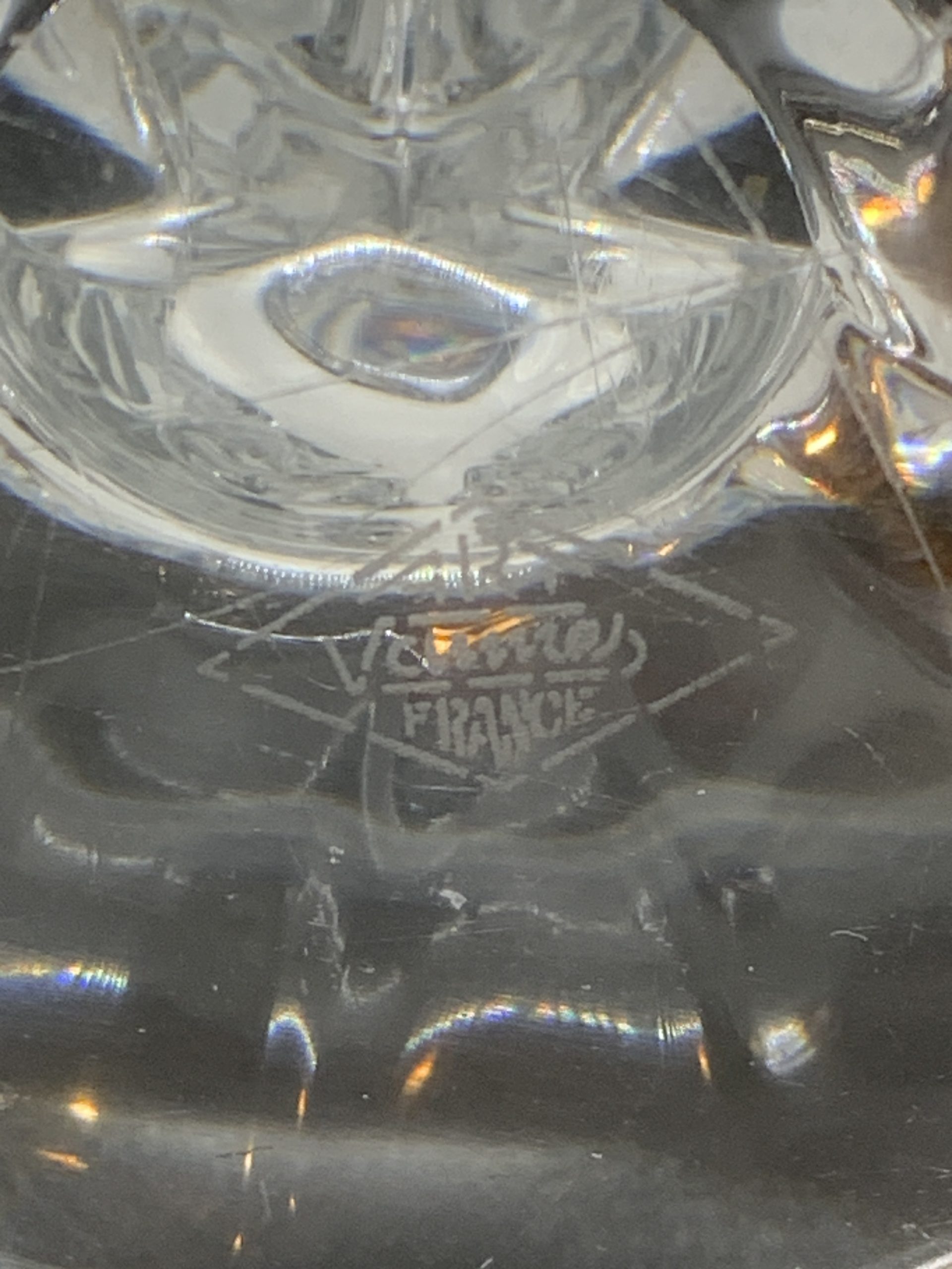 Vintage Art Vannes Le Chatel Lead Crystal Double Candle Holder - Made in France c1960s - 21cm tall