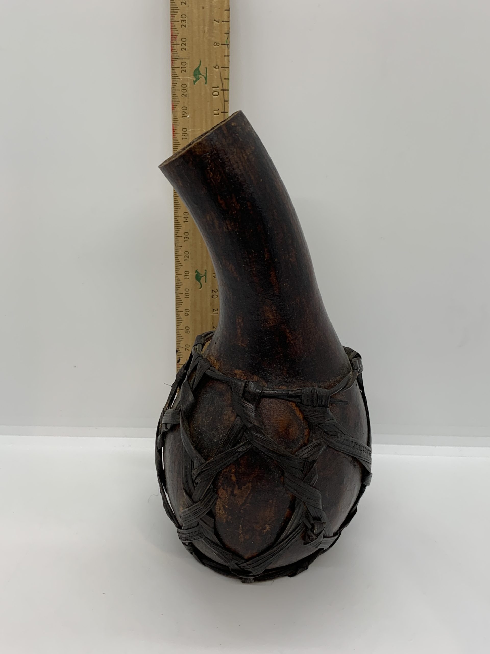 Water Pot made from Bottle Gourd with Netted Framework of Fibre (approx