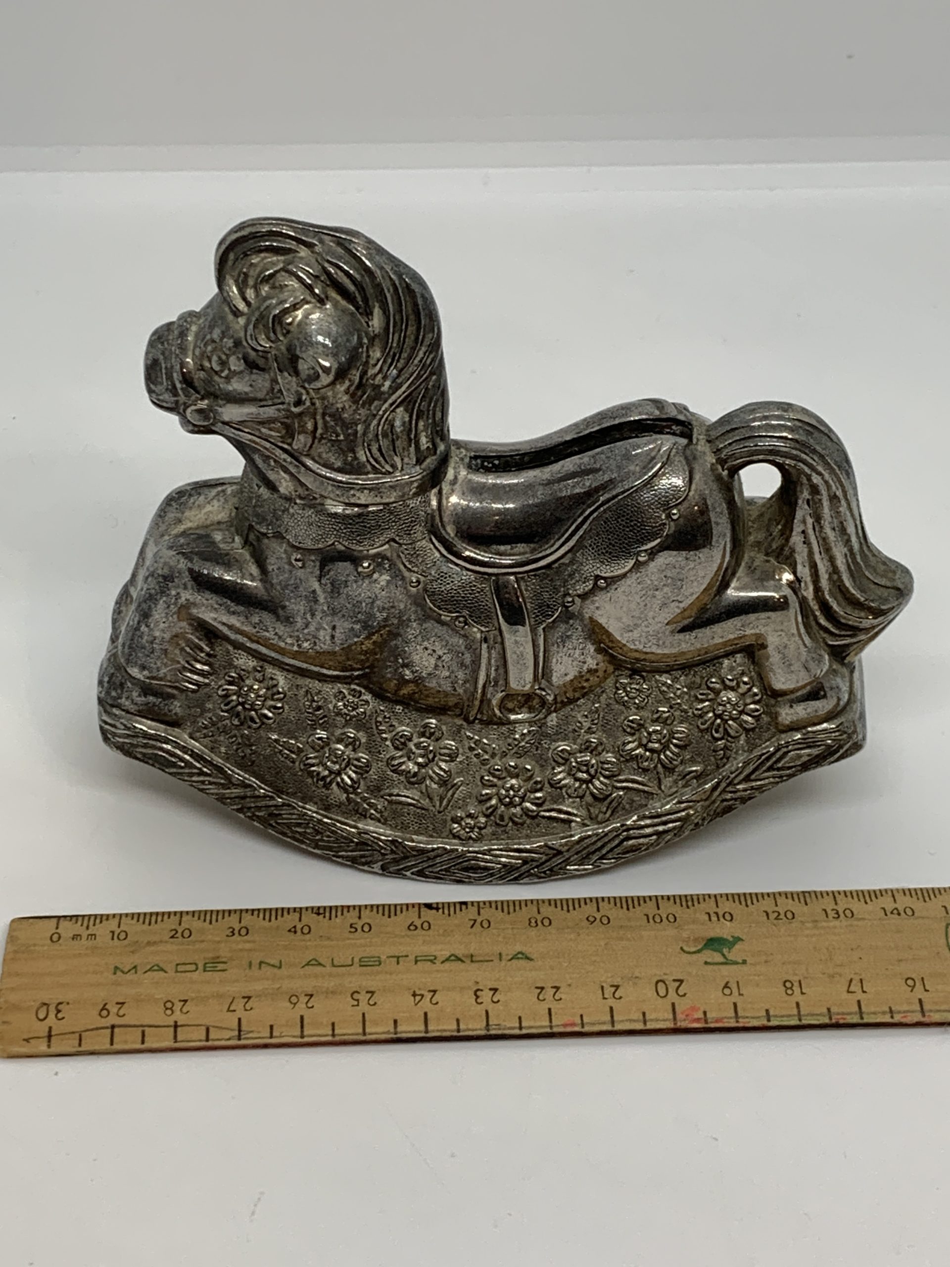 Vintage Metal Rocking Horse Money Box Vintage Keepsakes