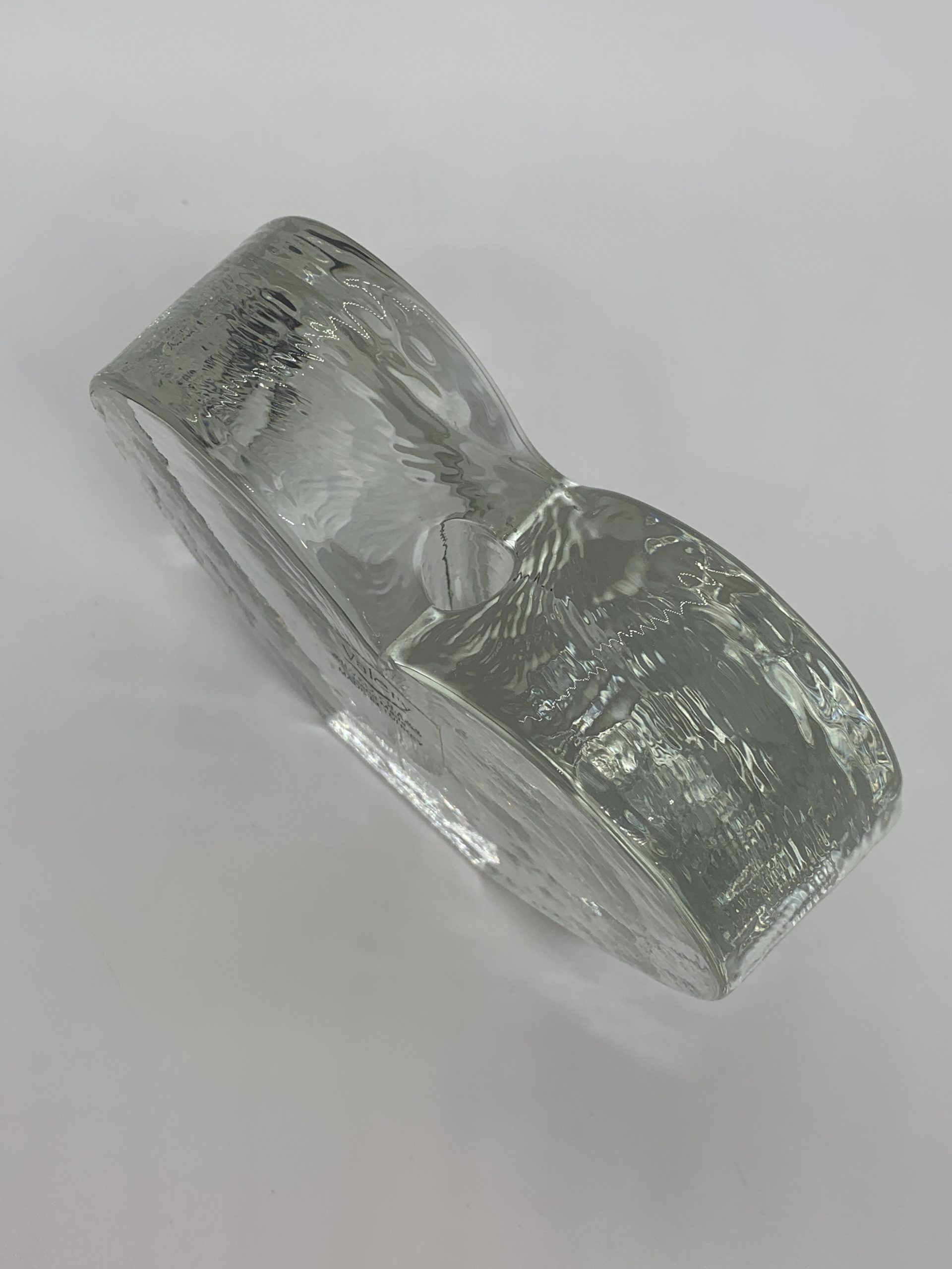 Valery Silver Glass Made in Turkey Heart Shaped Vase (approx 10cm high)