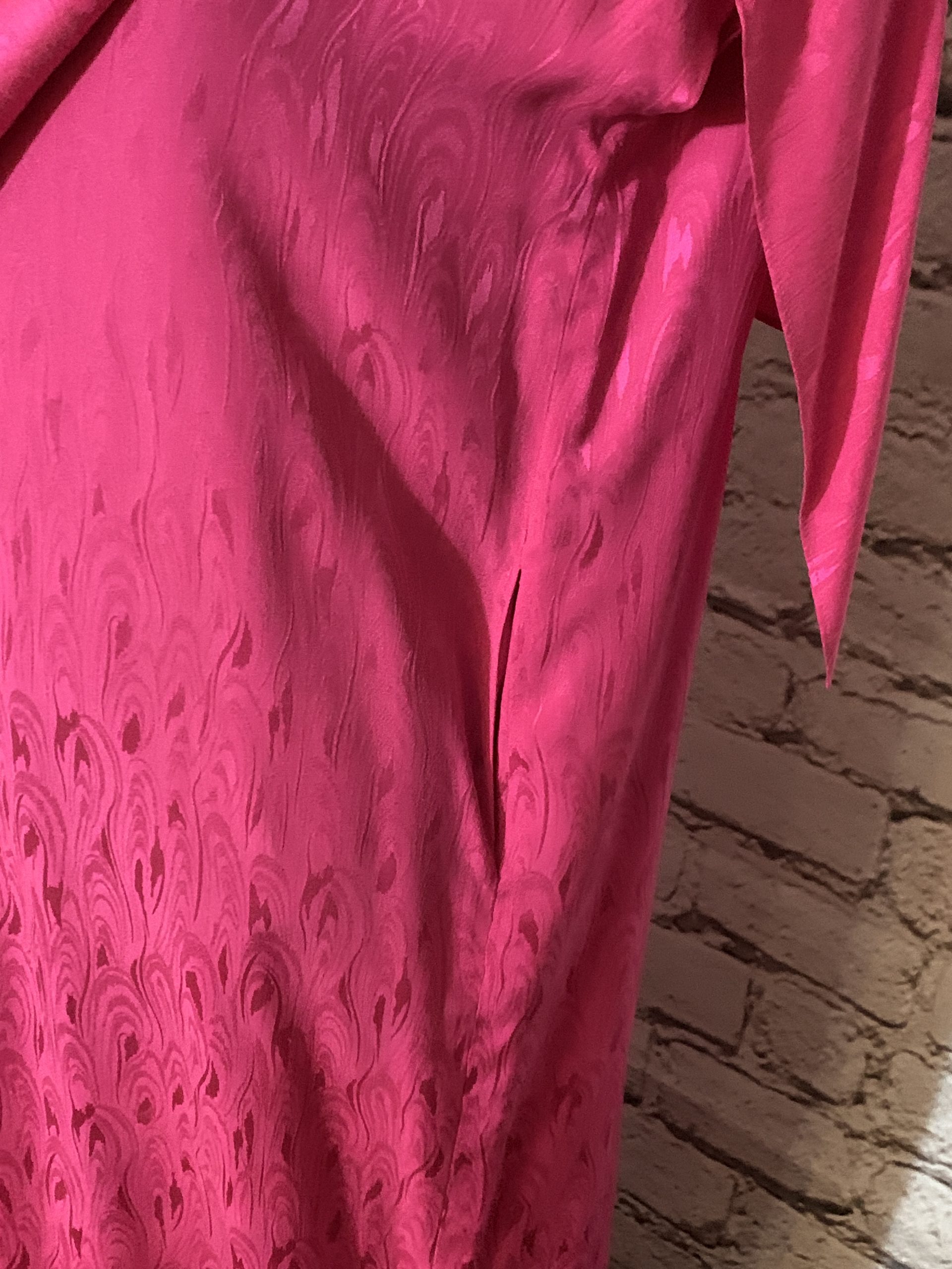 Vintage Carla Zampatti Pure Silk Draped Pink Evening Dress Size 12 -  Vintage Keepsakes