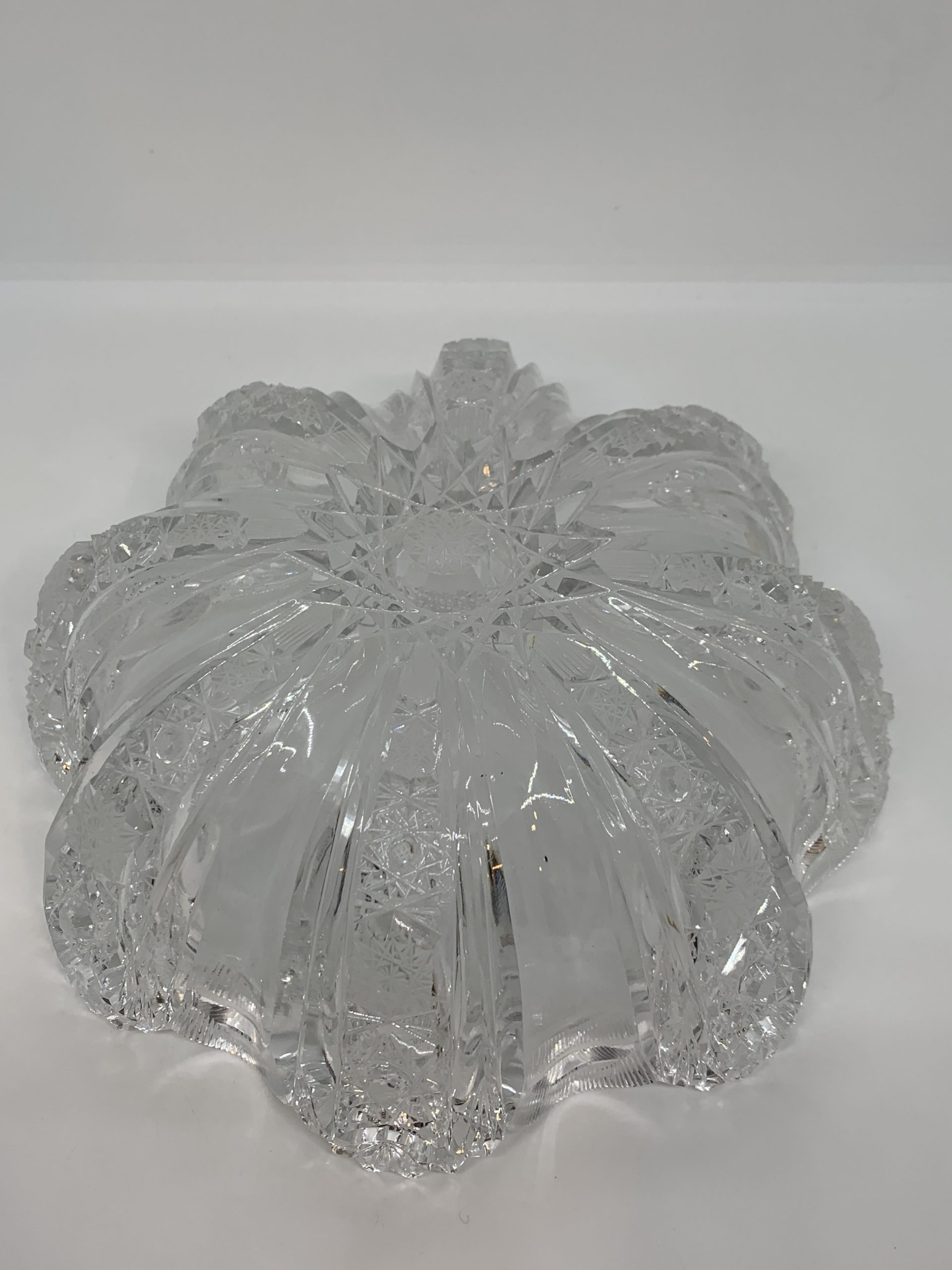 Vintage Sovereign Hand Cut Crystal Bowl 20 cm