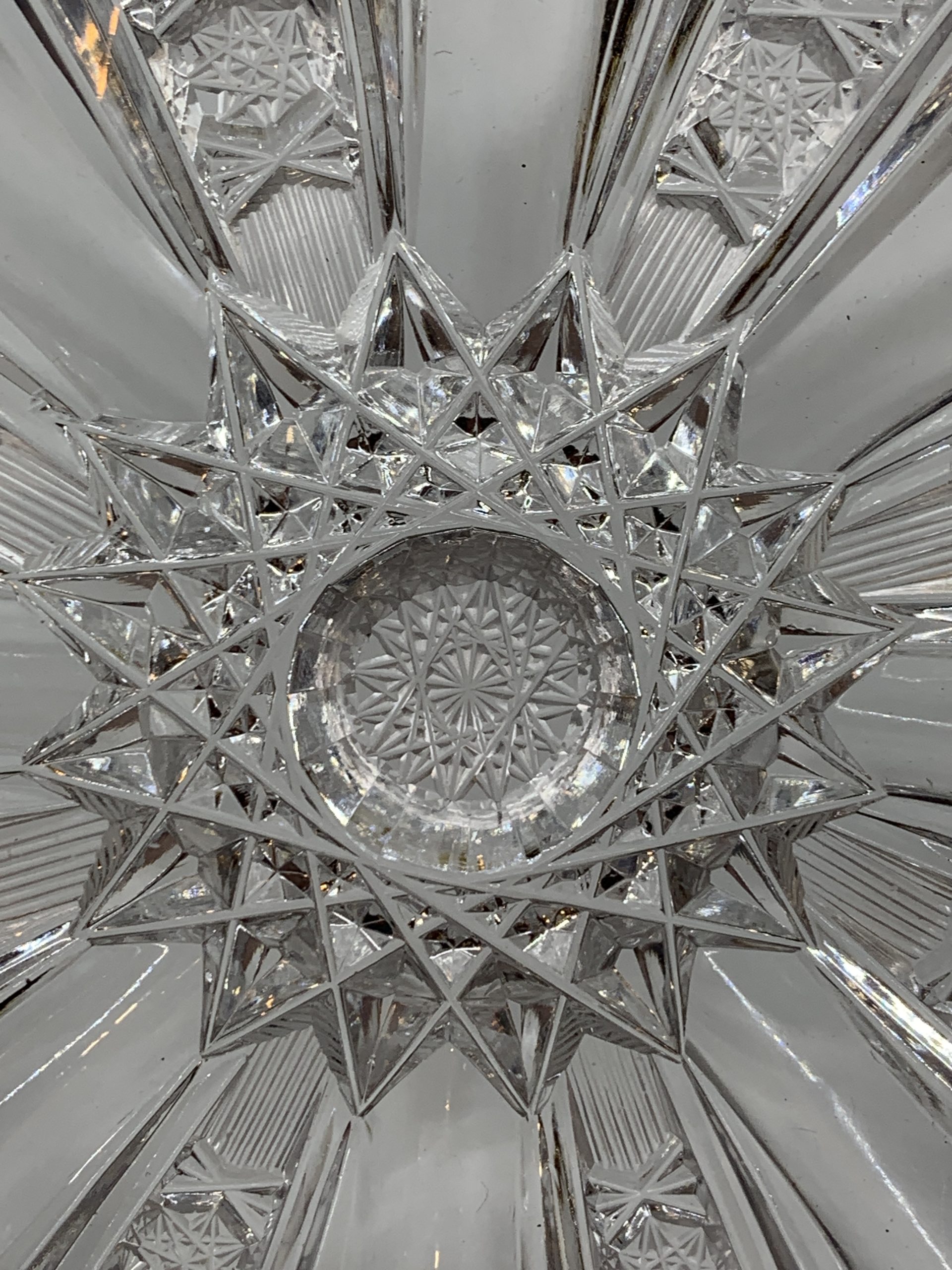 Vintage Sovereign Hand Cut Crystal Bowl 20 cm