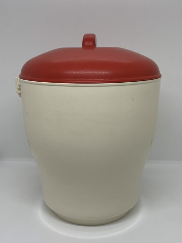 Bristolite Cannister with Red Lid 25cm high (cracked lid  display picture 1