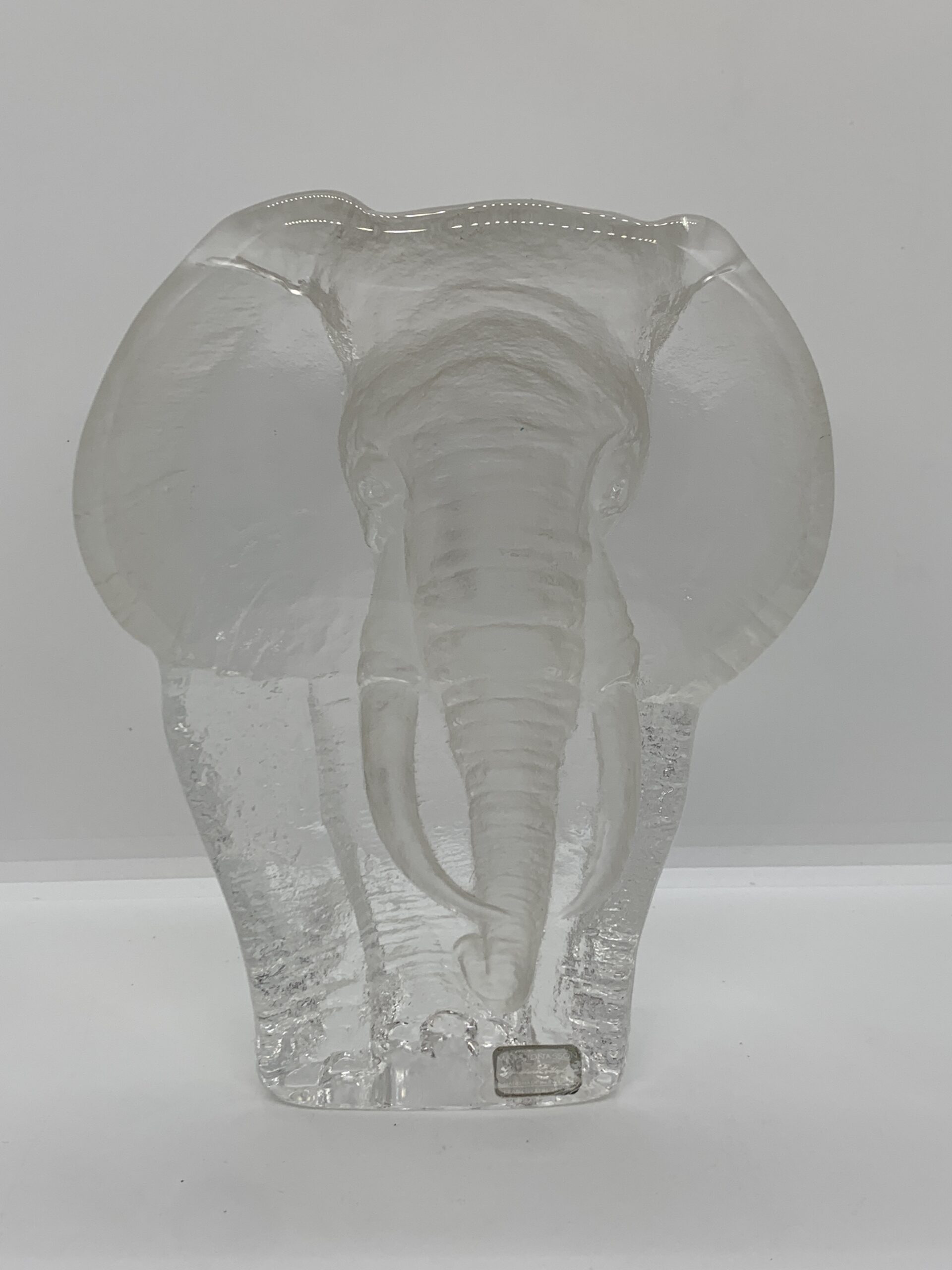 Mats Jonasson Large Lead Crystal Elephant 22cm - original sticker