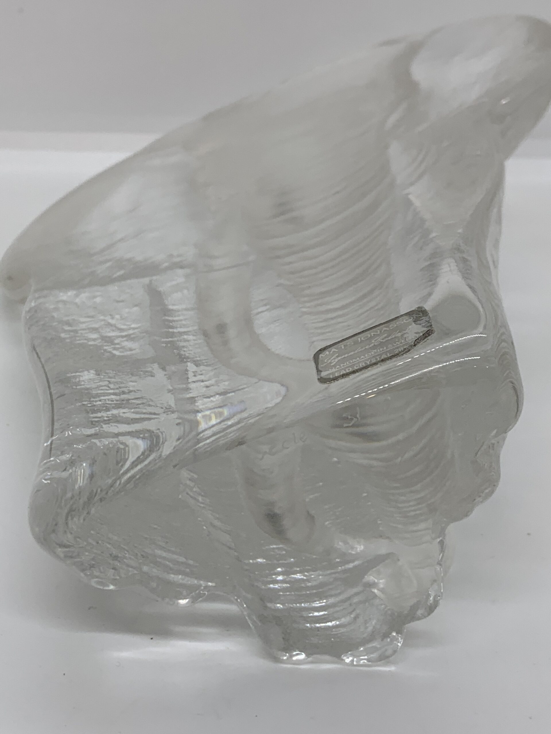 Mats Jonasson Large Lead Crystal Elephant 22cm - original sticker