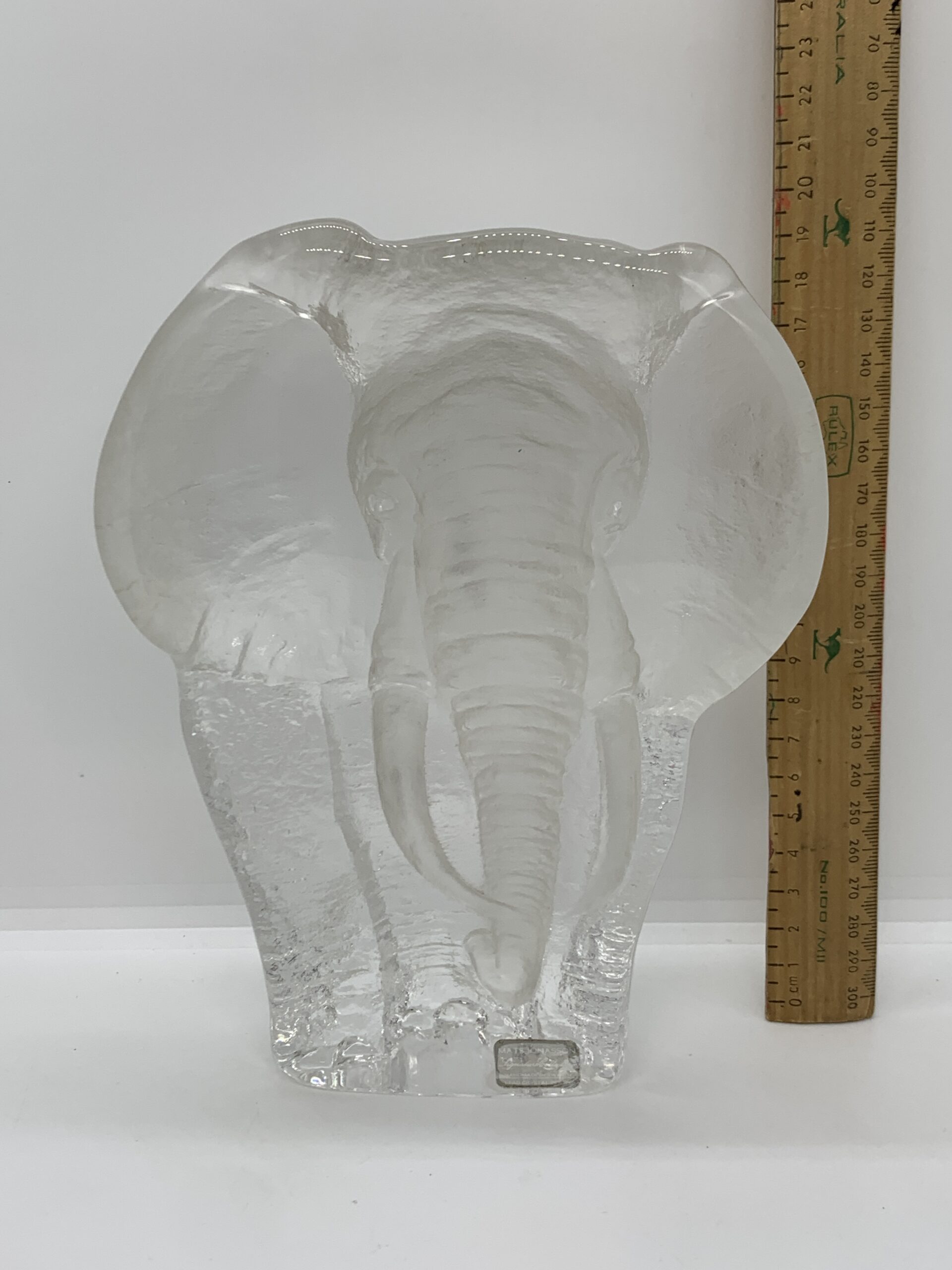 Mats Jonasson Large Lead Crystal Elephant 22cm - original sticker