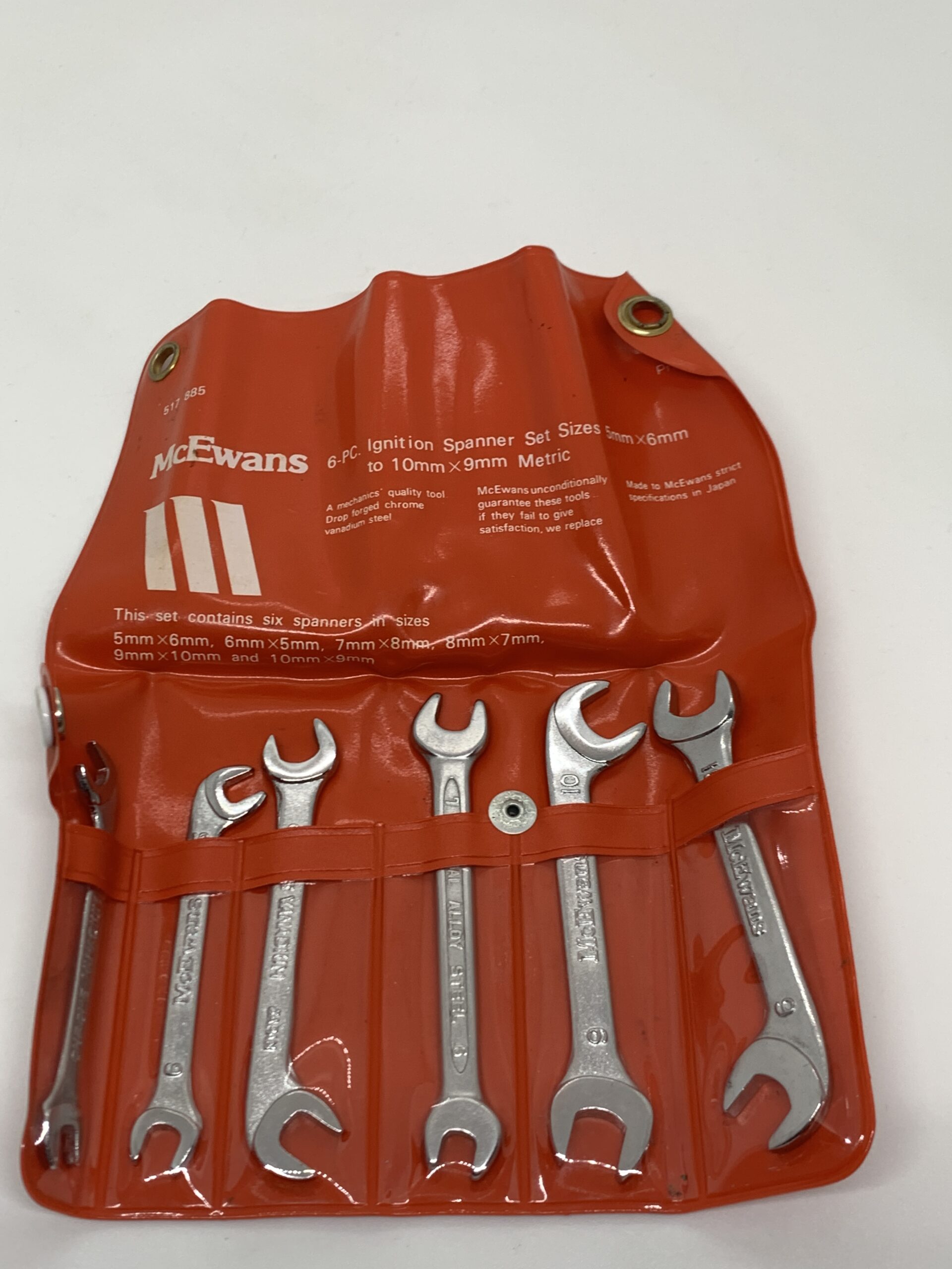Vintage McEwans 6pc Ignition Spanner Set Metric Vintage Keepsakes