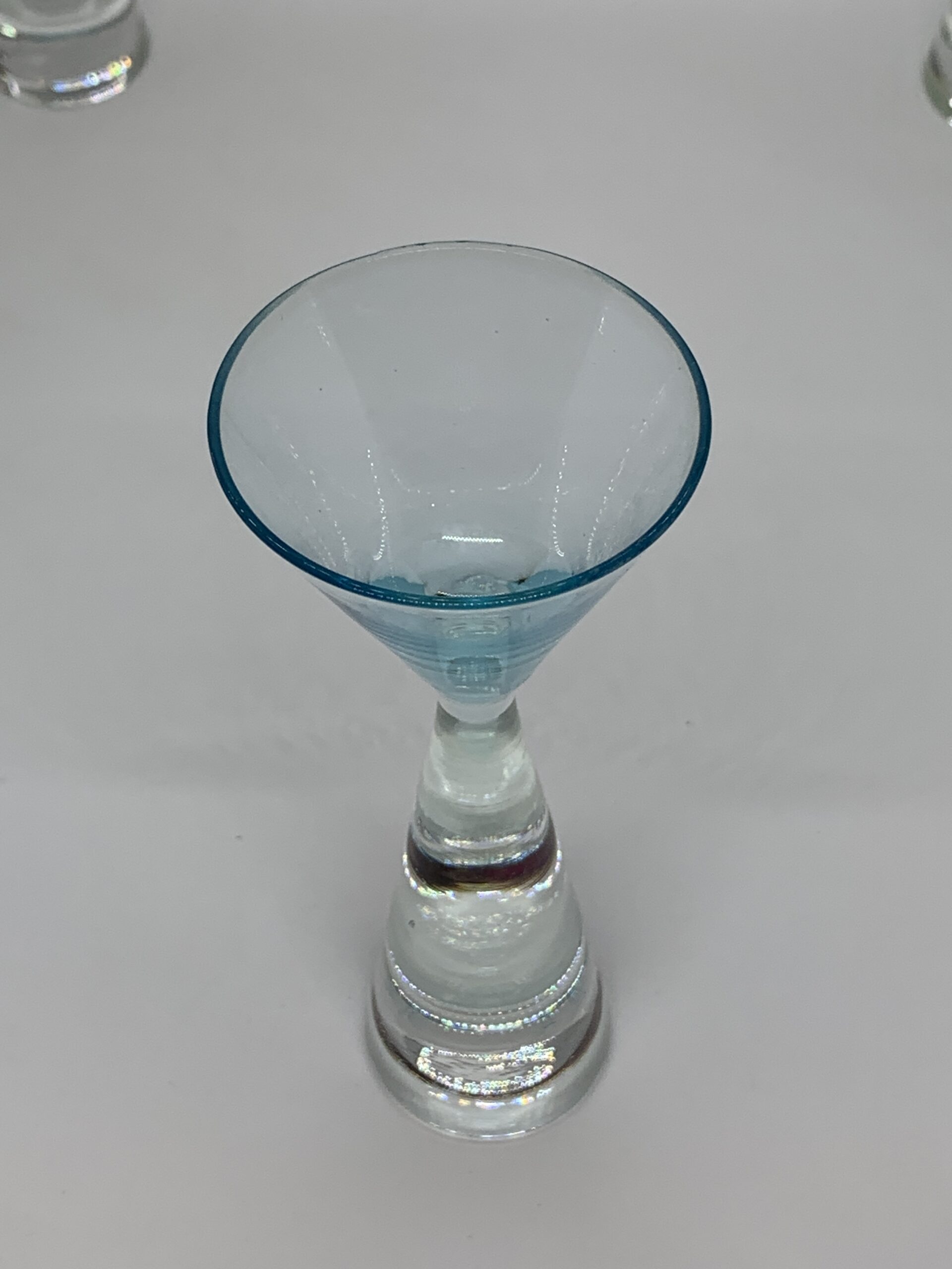 1960s Liquor Glasses with Blue Tinge (likely Polish) - EACH