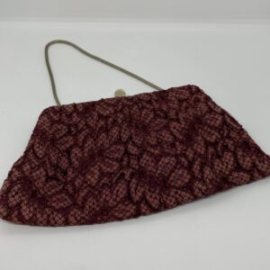 Vintage Burgundy Clutch Bag by Swains Handbags Melbourne 13x21cm (with diamonte clasp)