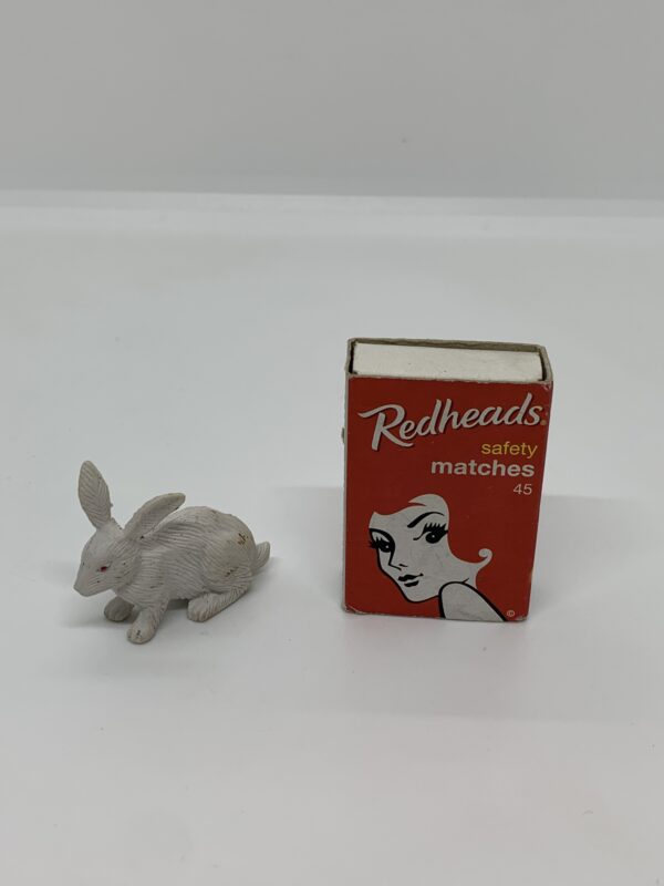 Little Plastic Rabbit Plastic Animal Rabbit 4cm - Vintage Keepsakes