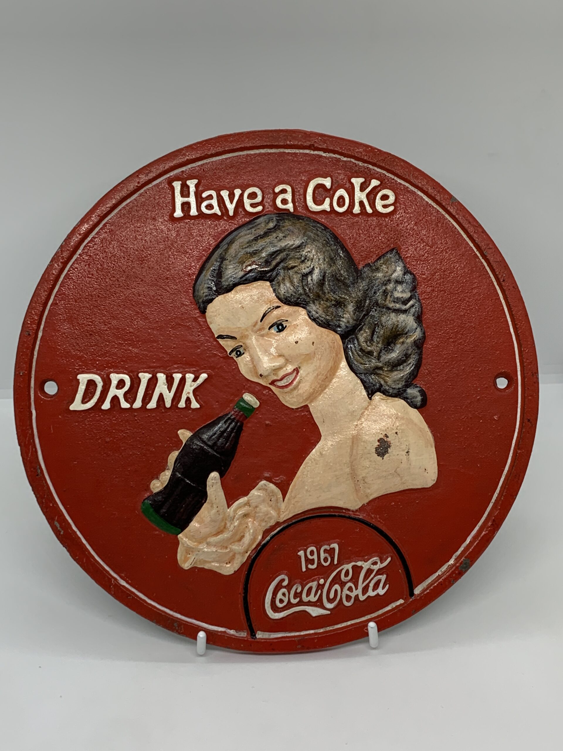 Cast Iron - Have a Coke - Round Sign 23cm - Vintage Keepsakes