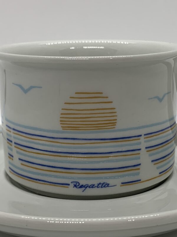 Figgjo Regatta Pattern Teacup and Saucer - Vintage Keepsakes