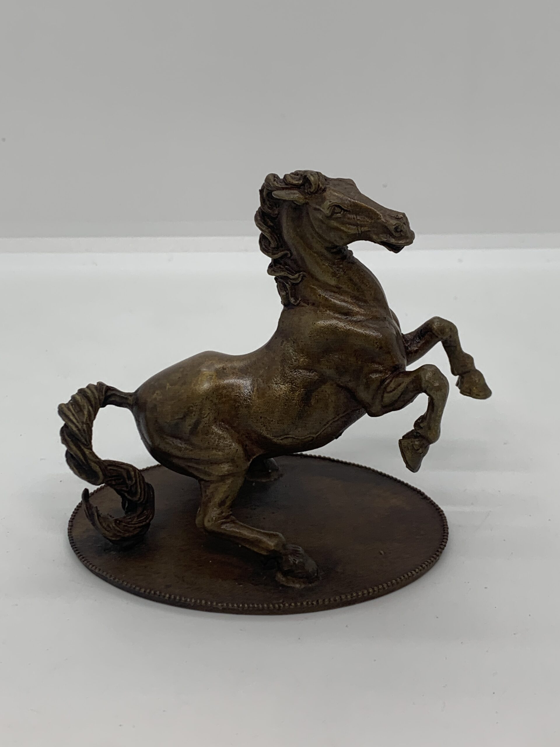 1987 Franklin Mint Renaissance Bronze Horse 10cm - Vintage Keepsakes