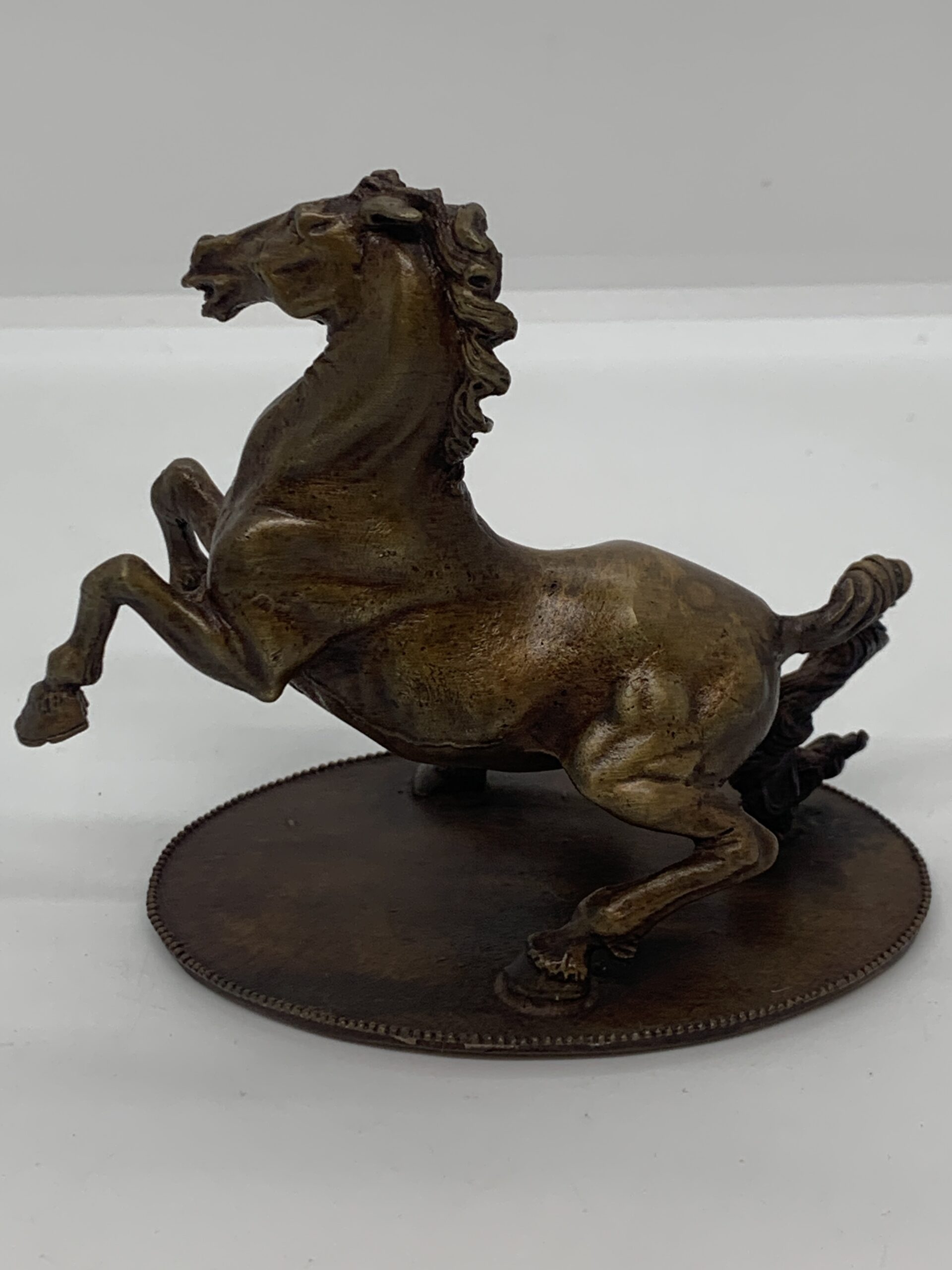 1987 Franklin Mint Renaissance Bronze Horse 10cm - Vintage Keepsakes