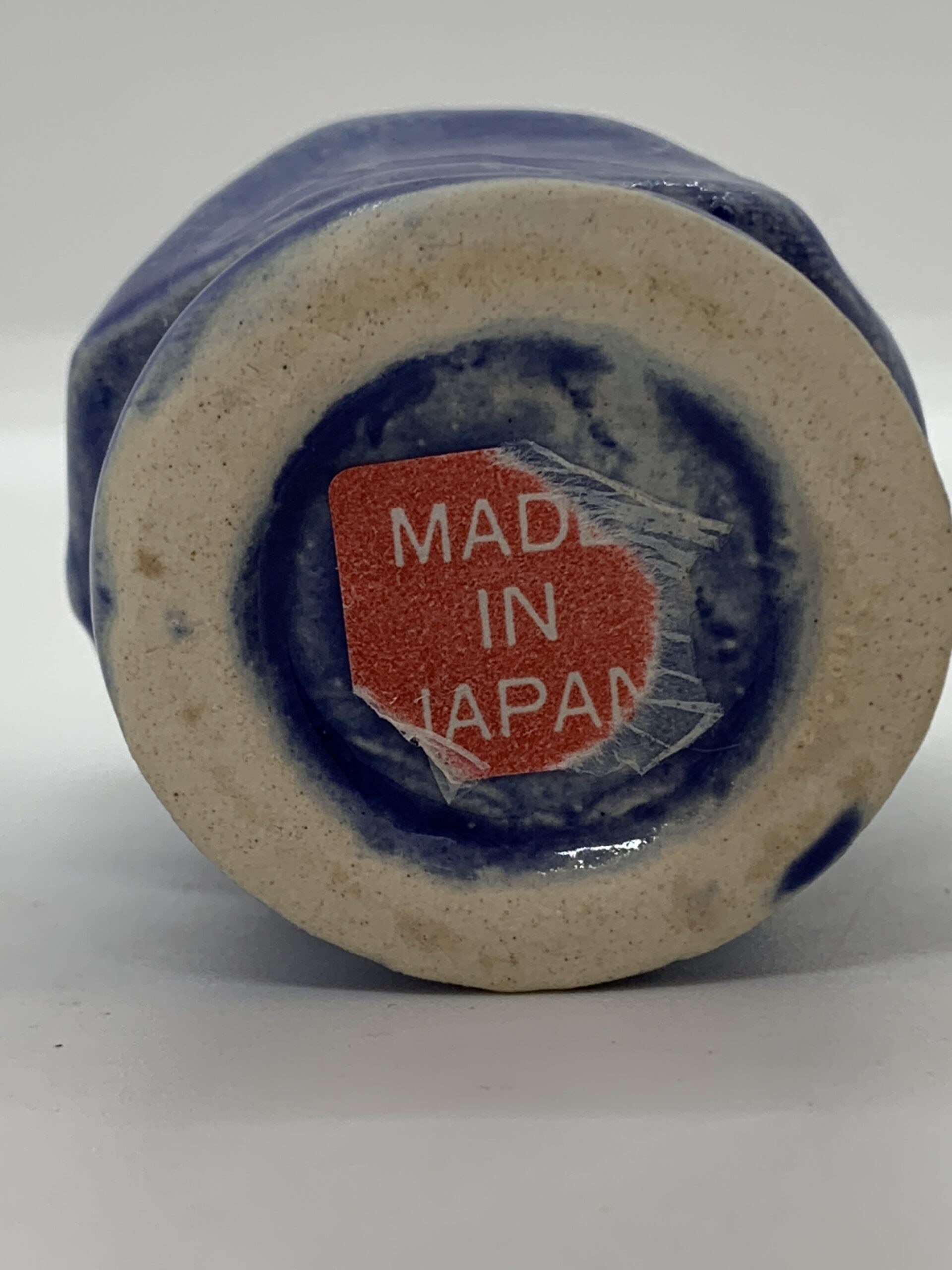 1960s Japanese Blue Ceramic King Toothpick Holder 5.5cm