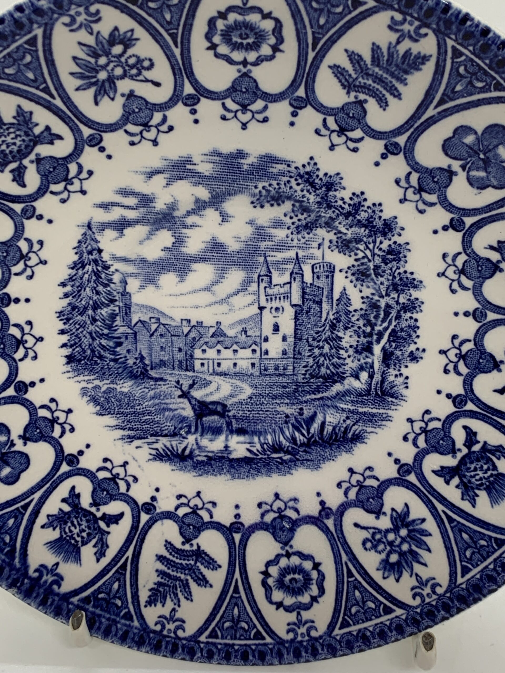Broadhurst ヴィンテージプレート 1977 Queens Silver Jubilee Broadhurst Blue and White Saucer 14cm