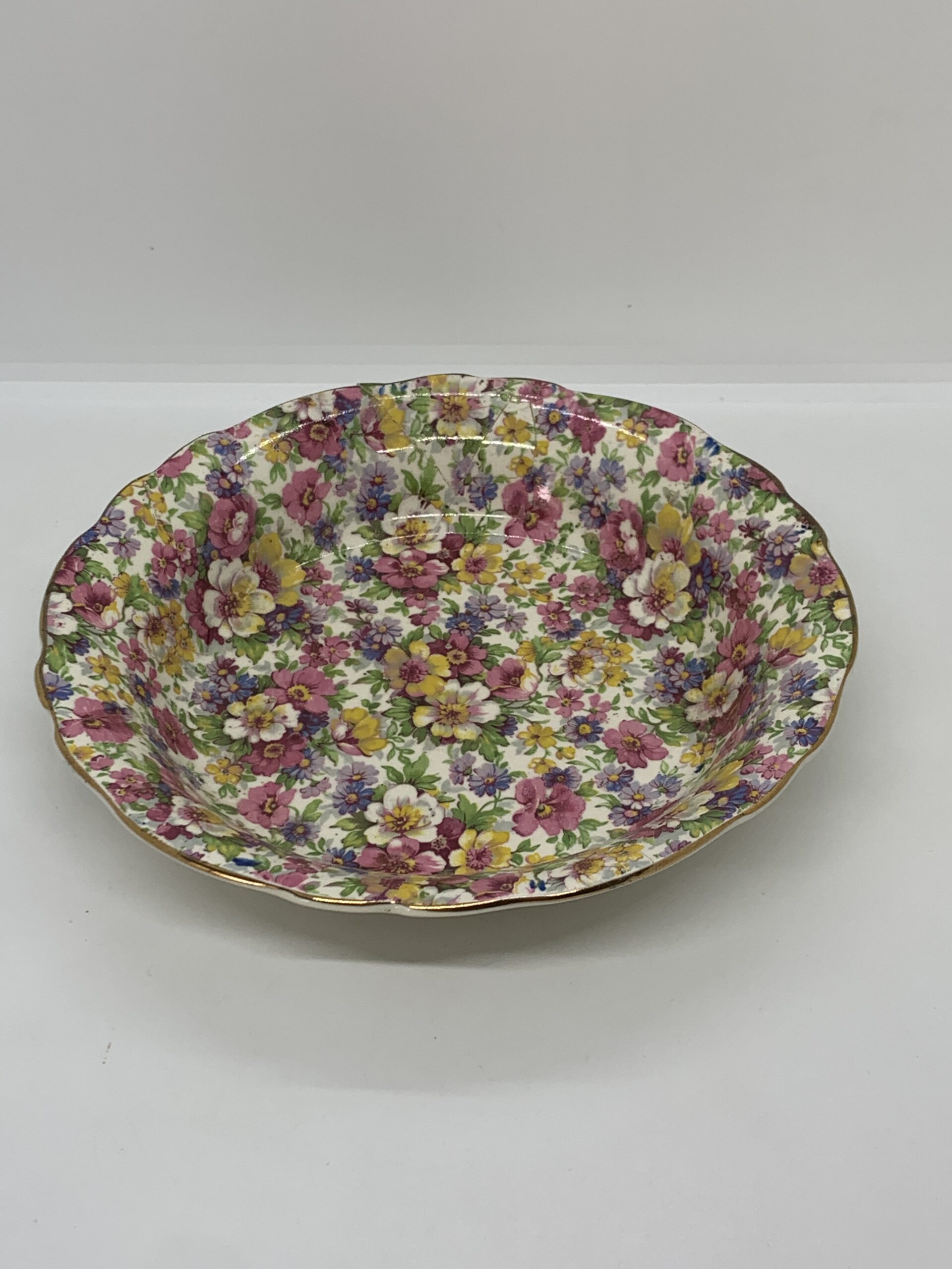 (Repaired) James Kent Du Barry chintz pattern Bowl 20cm